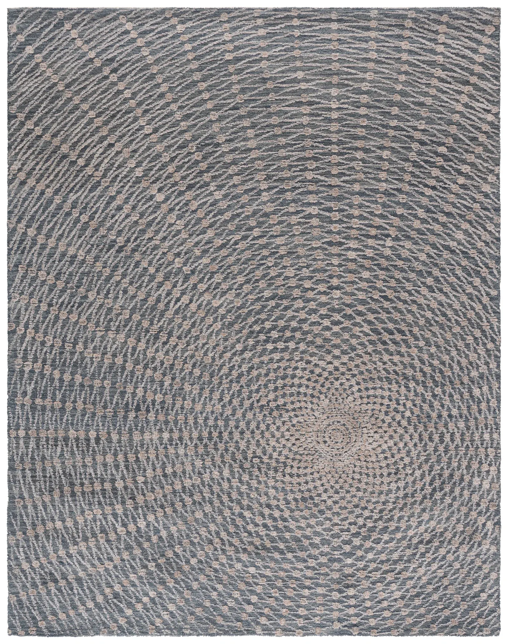 Metro Modern Concentric Ripple Hand-Tufted Wool Rug