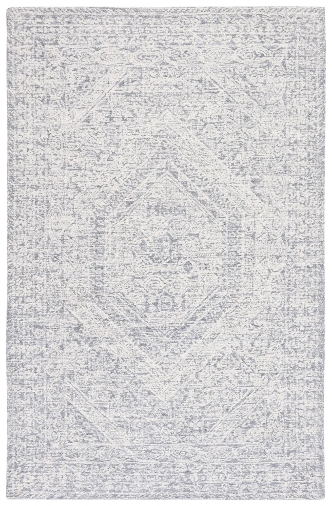 Metro Distressed Medallion Hand-Tufted Wool Rug