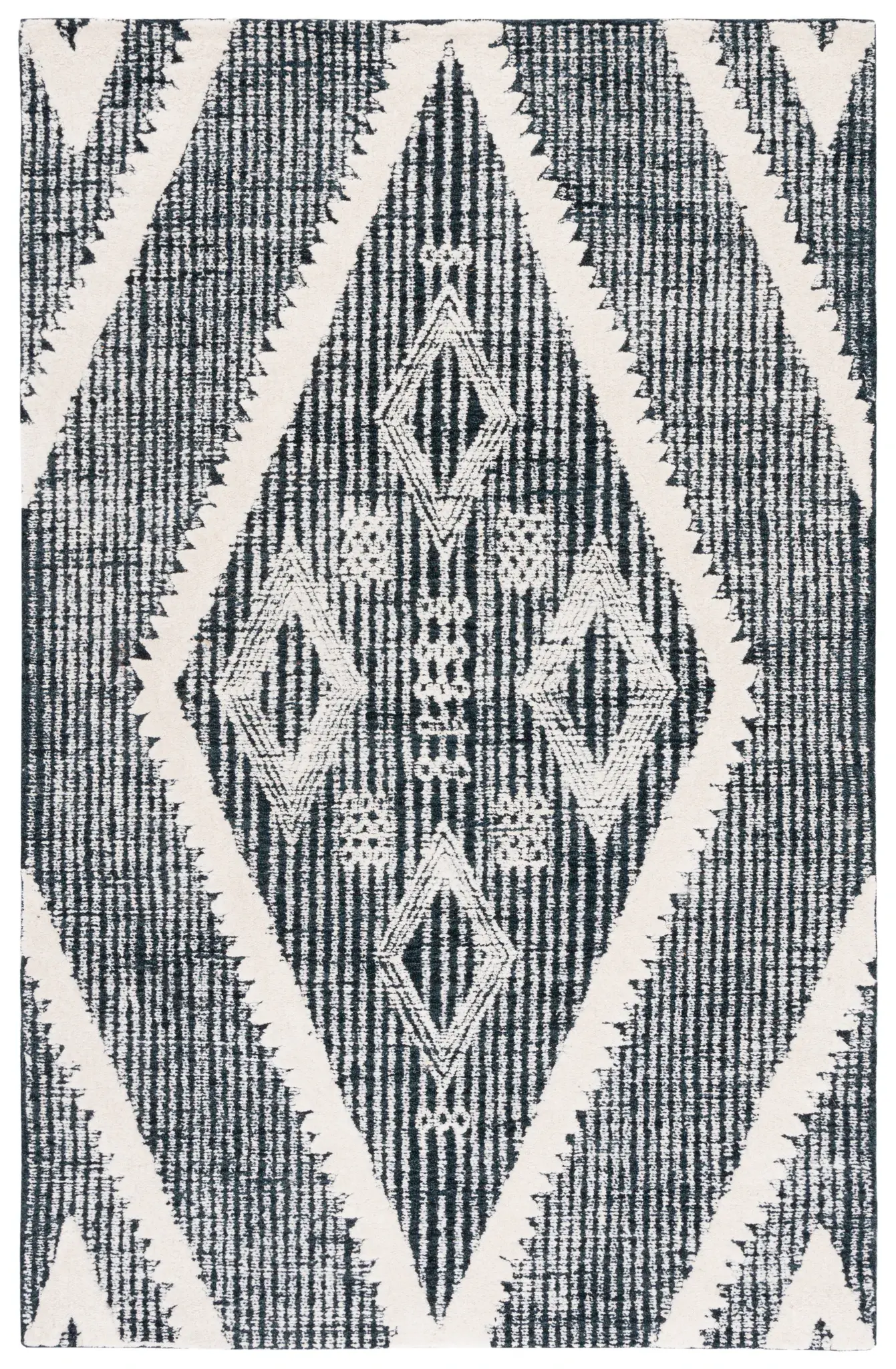 Metro Southwestern Diamond Hand-Tufted Wool Rug