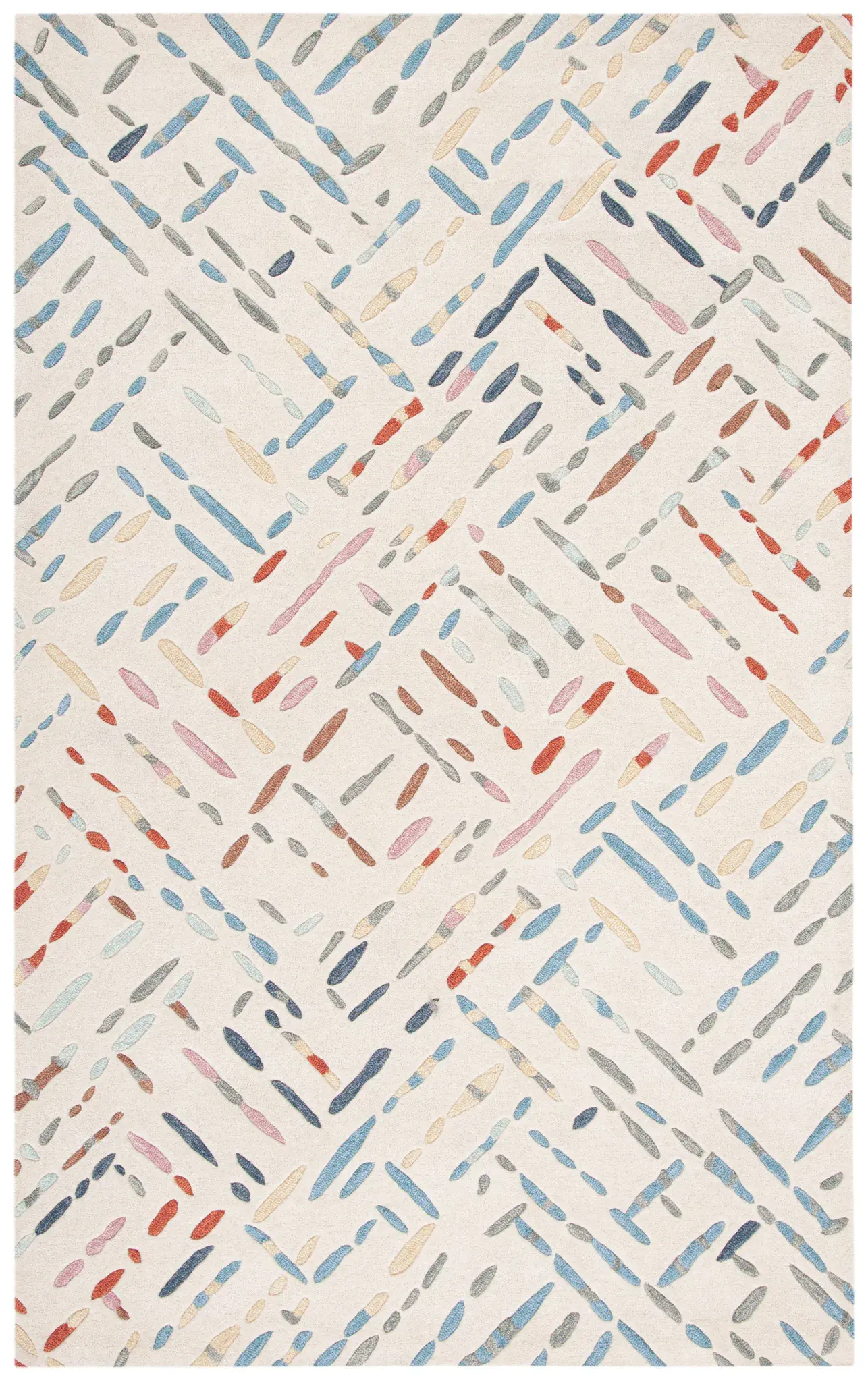 Metro Abstract Dash Hand-Tufted Wool Rug