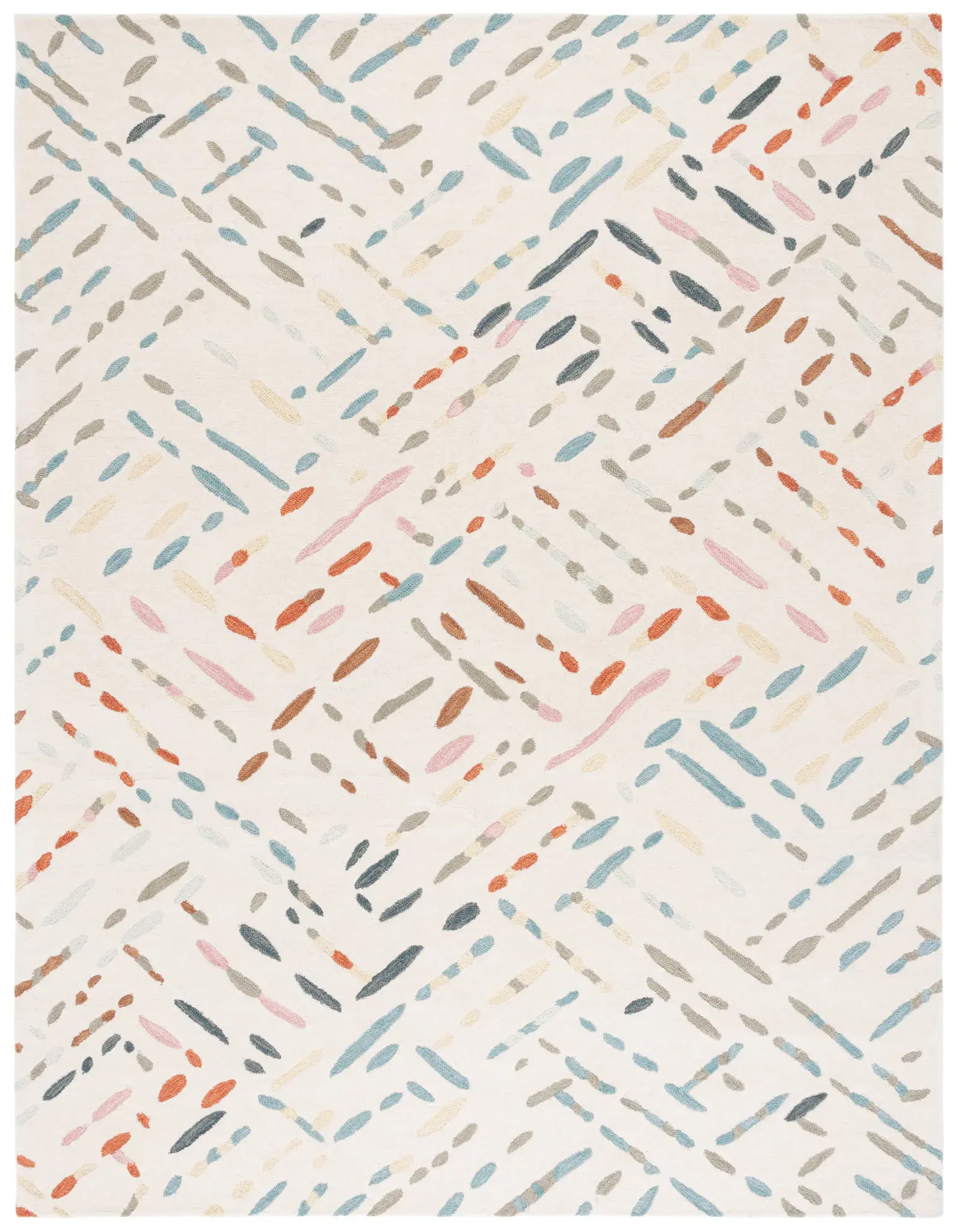 Metro Abstract Dash Hand-Tufted Wool Rug