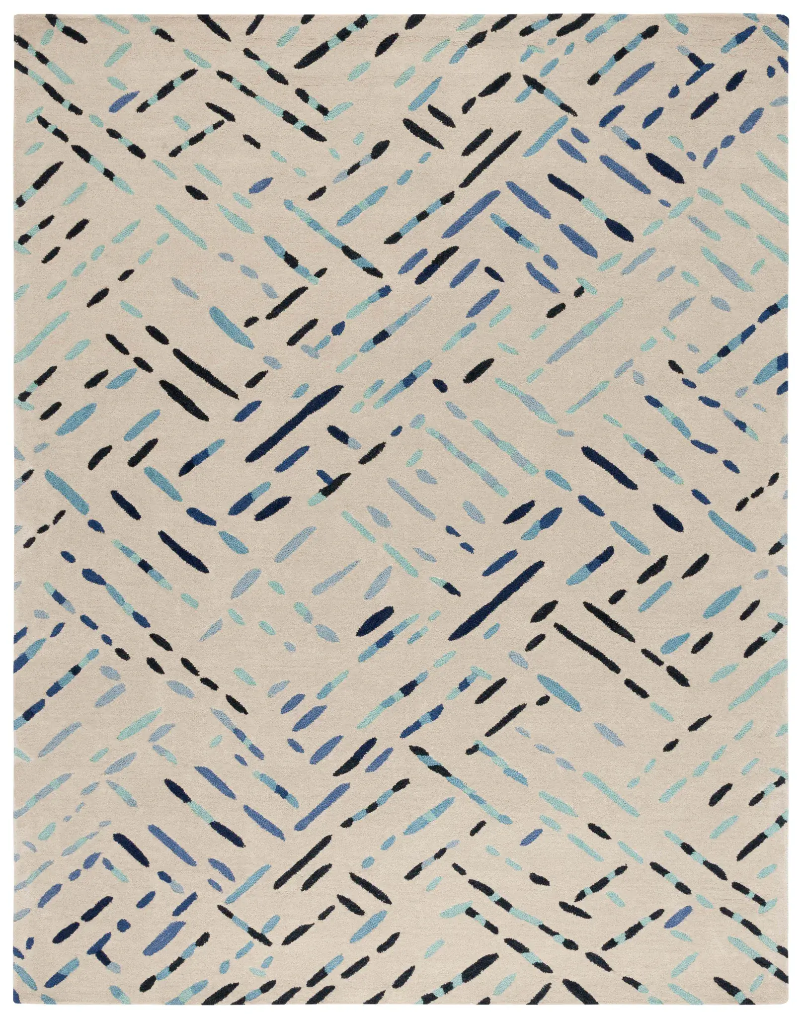 Metro Abstract Dash Hand-Tufted Wool Rug