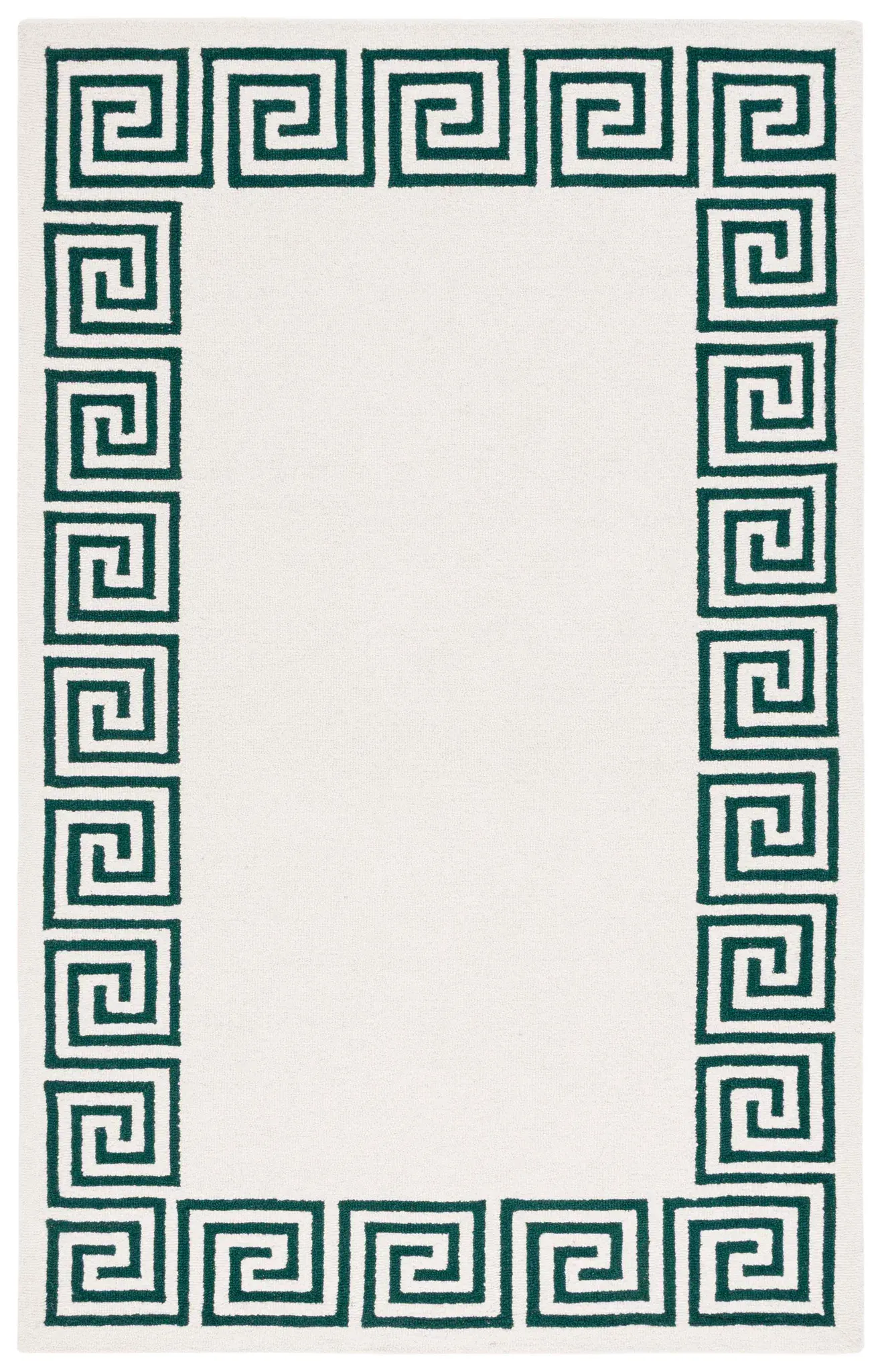 Metro Modern Greek Key Hand-Tufted Wool Rug