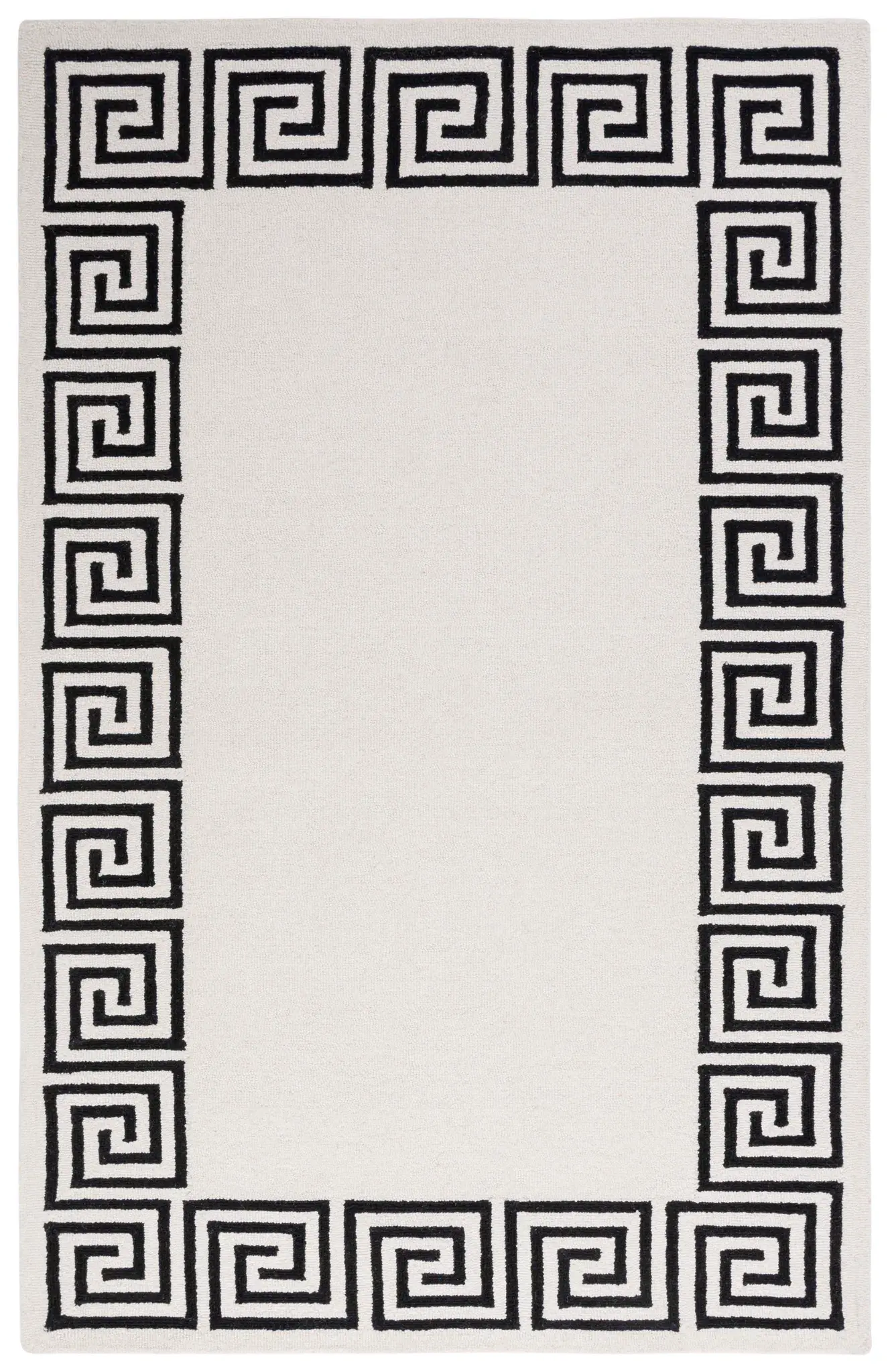 Metro Modern Greek Key Hand-Tufted Wool Rug