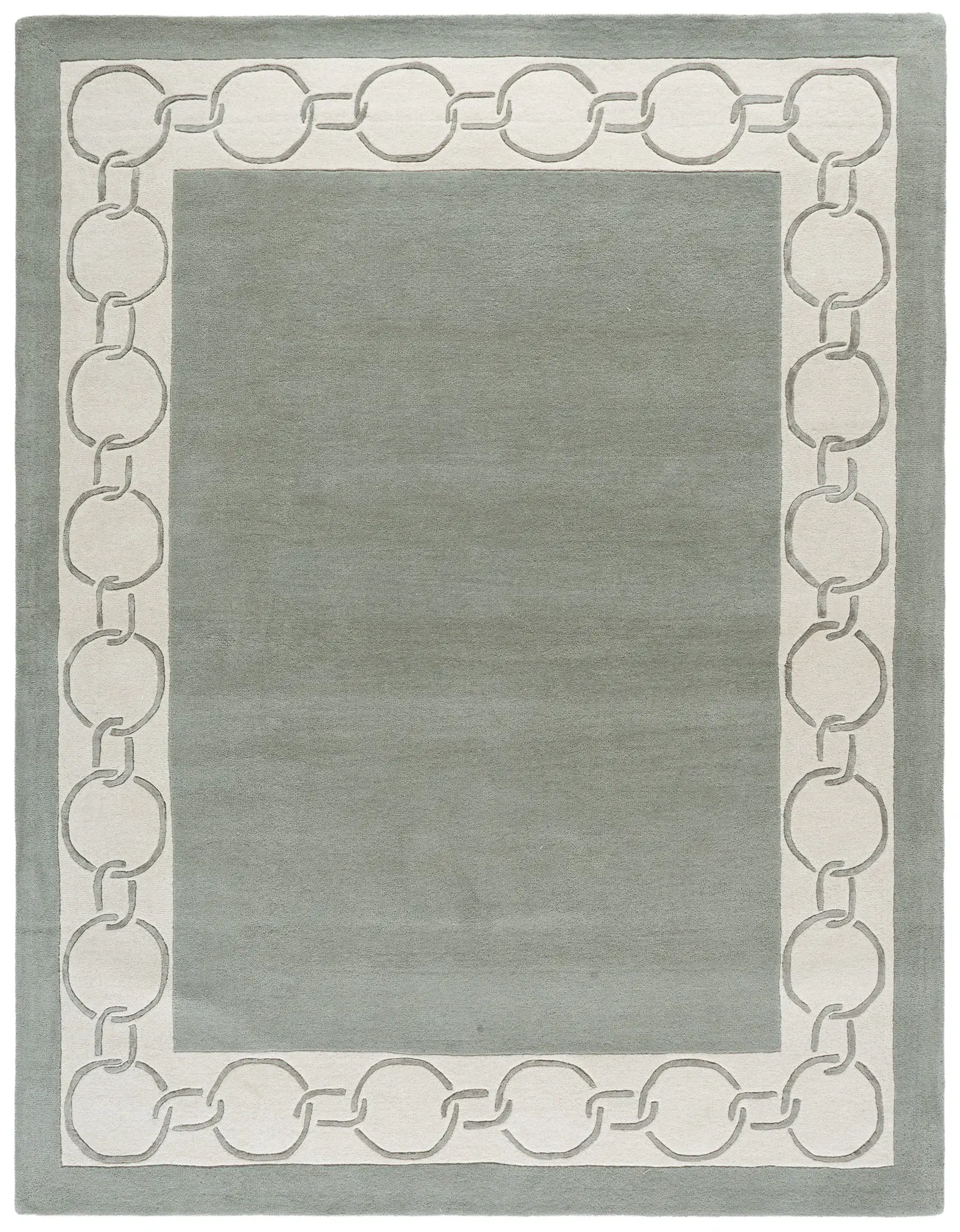 Metro Chain Border Hand-Tufted Rug