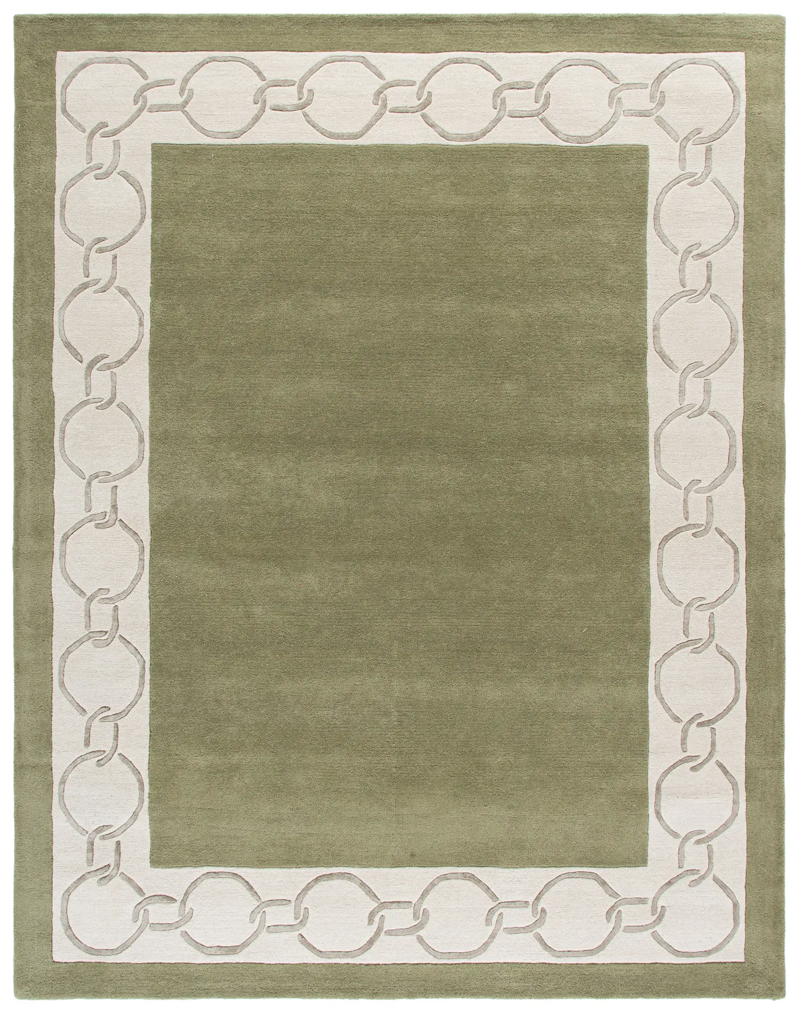 Metro Chain Border Hand-Tufted Rug