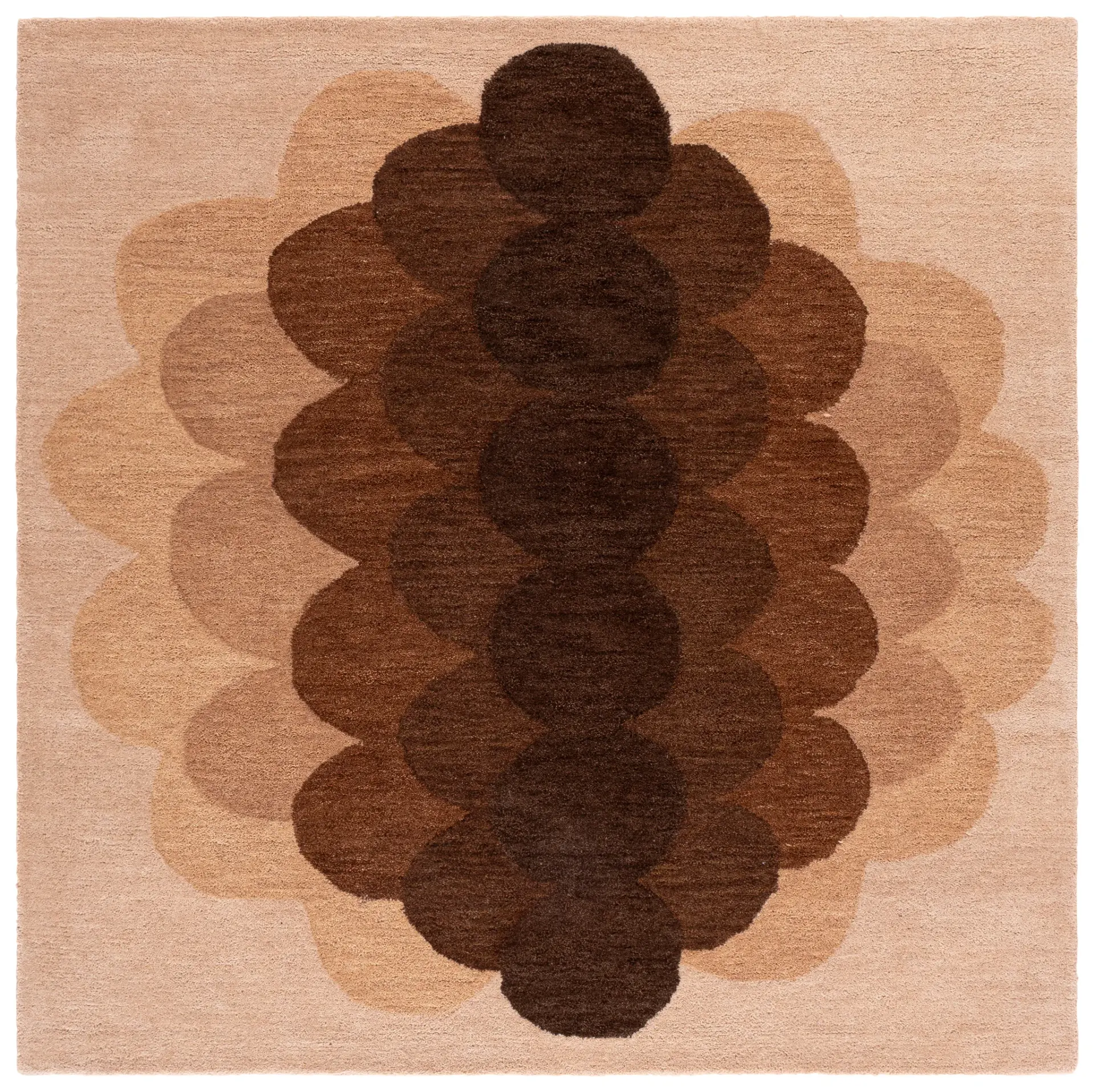 Metro Scalloped Hand-Tufted Wool Rug
