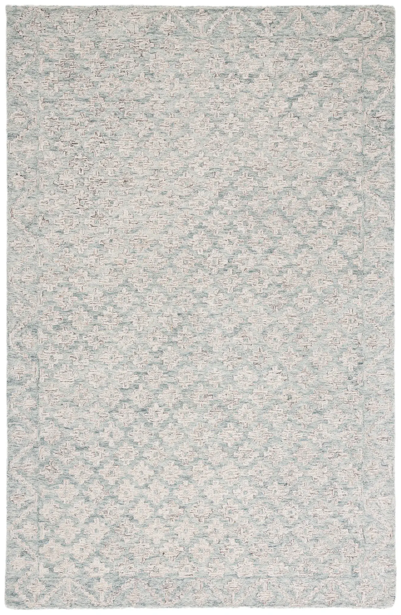 Metro Trellis Border Hand-Tufted Wool Rug