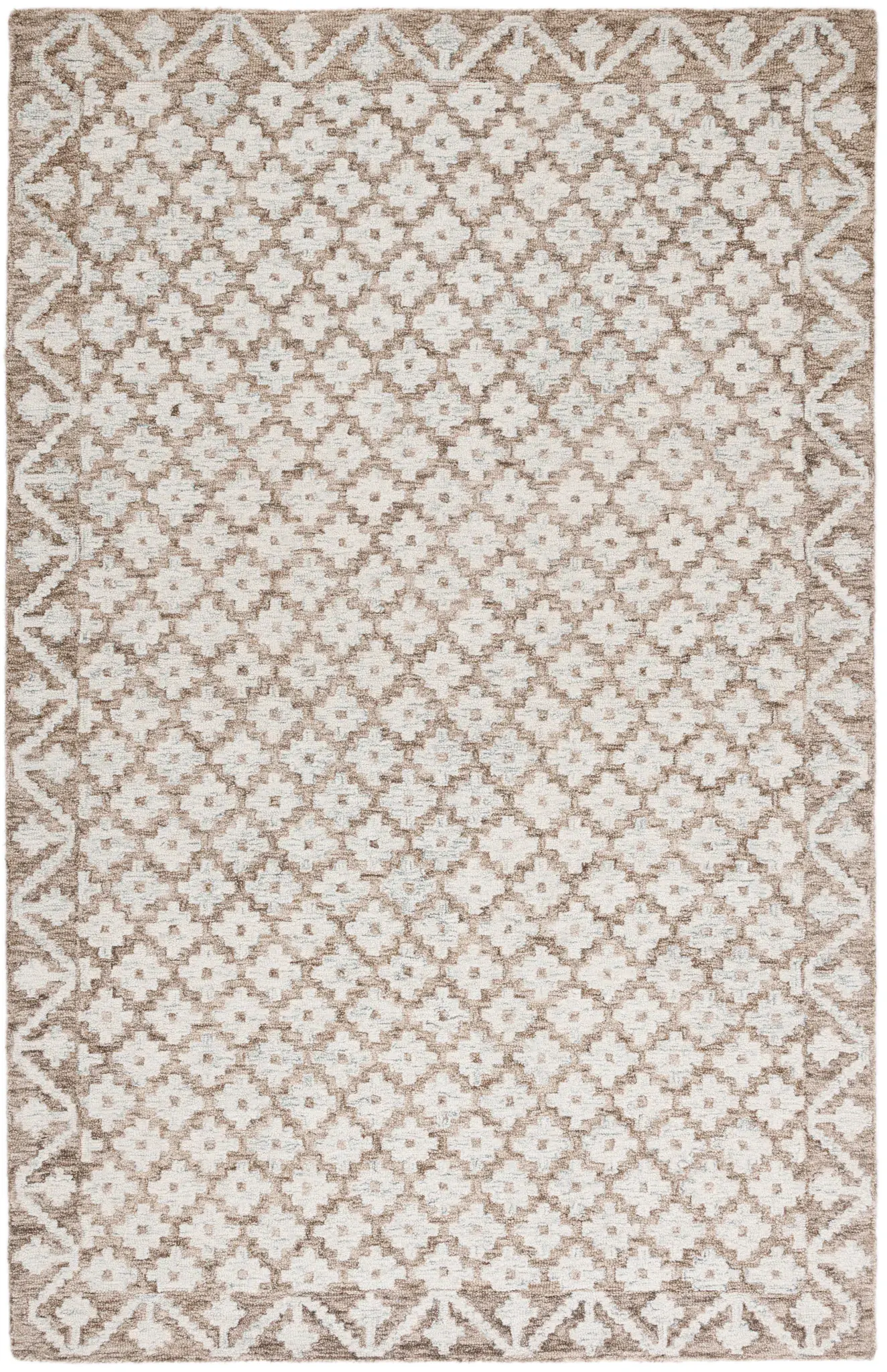 Metro Trellis Border Hand-Tufted Wool Rug