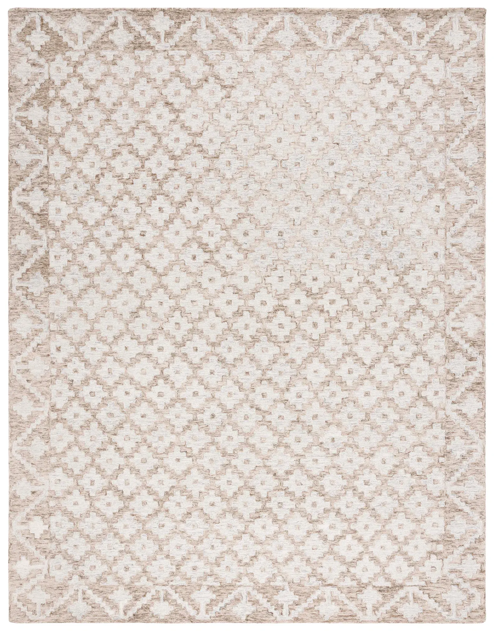 Metro Trellis Border Hand-Tufted Wool Rug