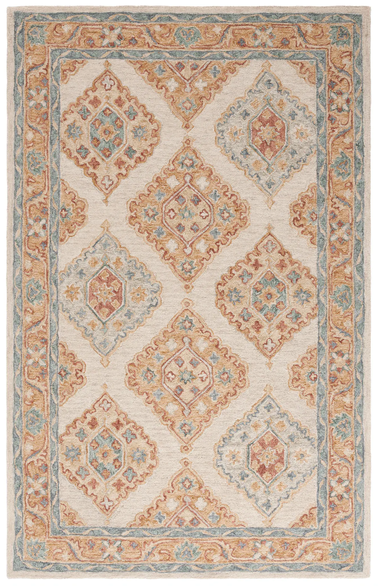 Metro Diamond Medallion Hand-Tufted Wool Rug