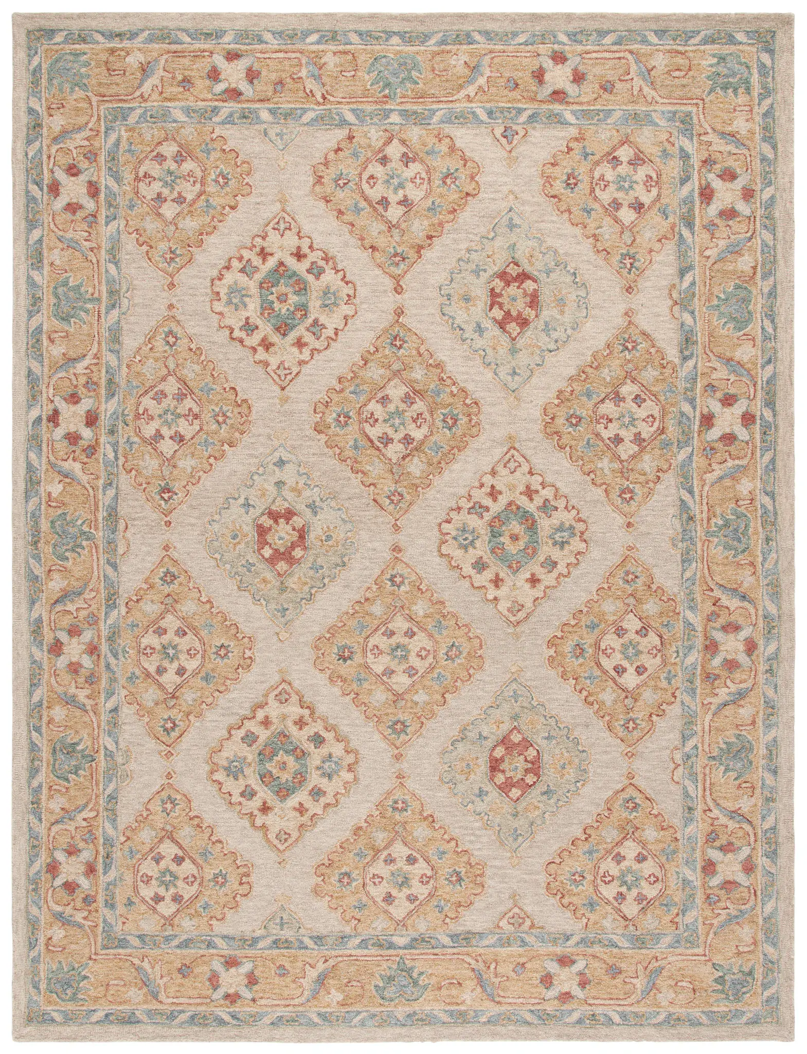 Metro Diamond Medallion Hand-Tufted Wool Rug