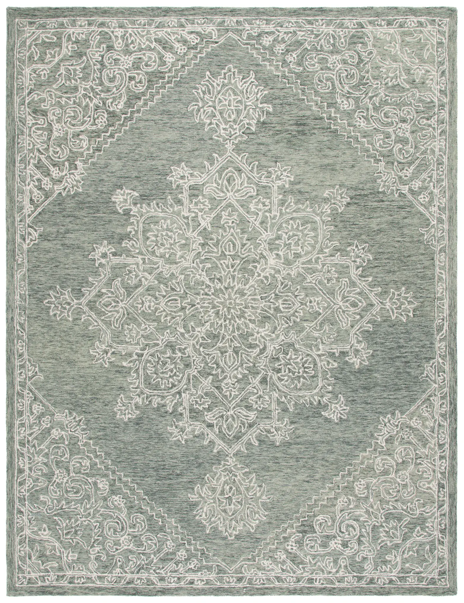 Metro Linear Medallion Hand-Tufted Wool Rug