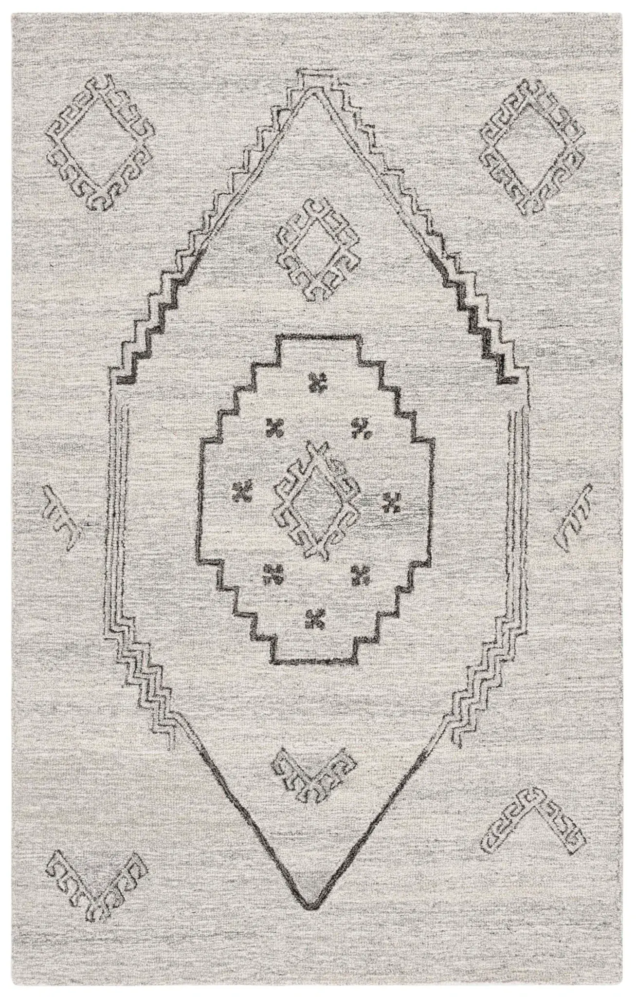Metro Stepped Diamond Hand-Tufted Wool Rug