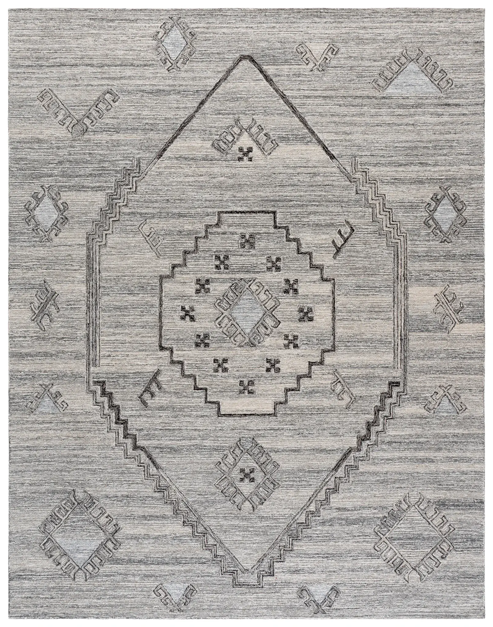 Metro Stepped Diamond Hand-Tufted Wool Rug