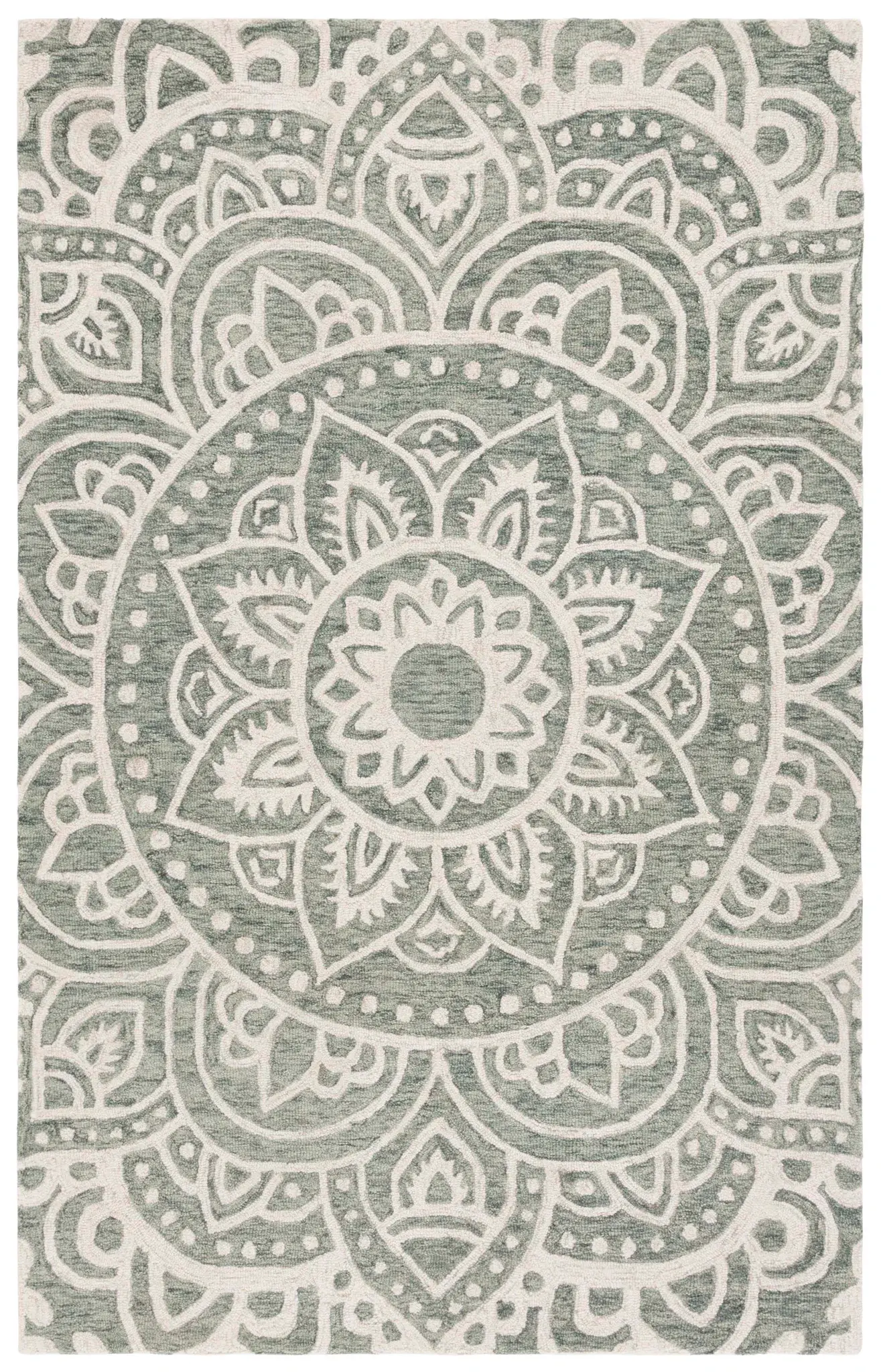 Metro Mandala Medallion Hand-Tufted Wool Rug