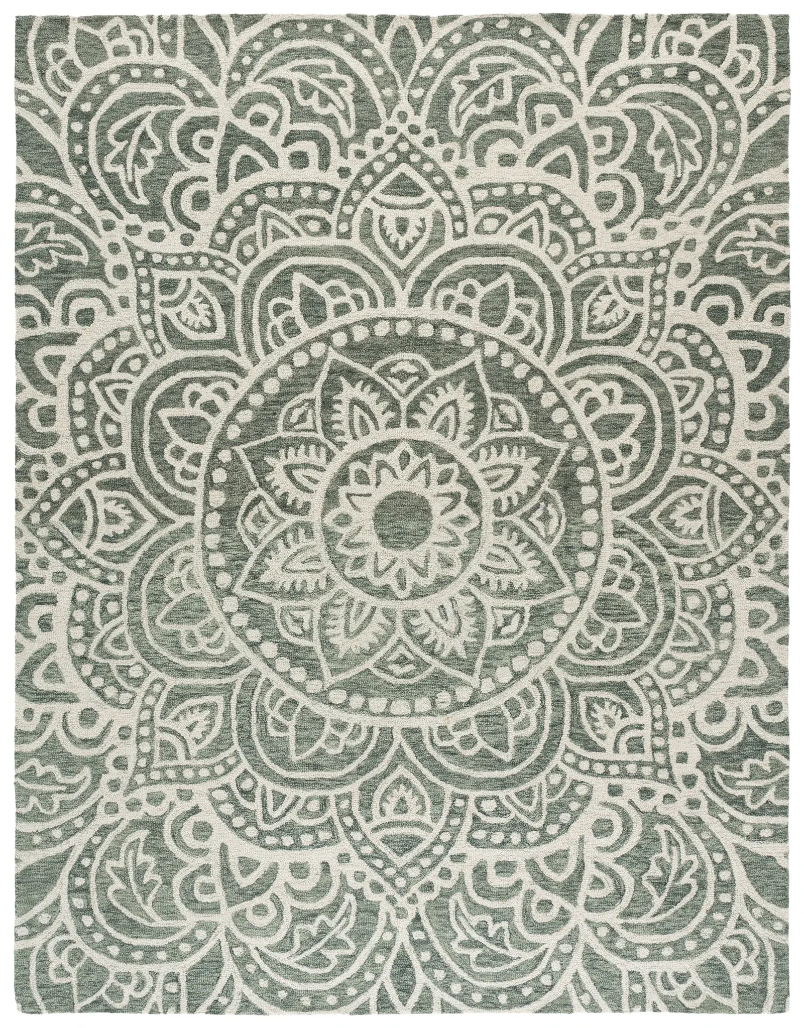 Metro Mandala Medallion Hand-Tufted Wool Rug