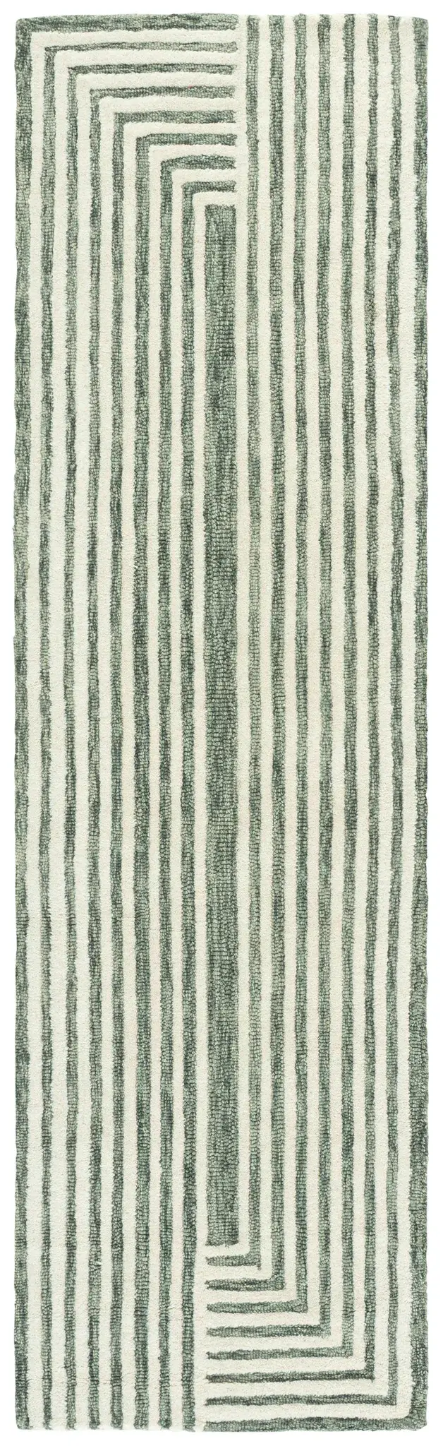 Metro Maze Stripe Hand-Tufted Wool Rug