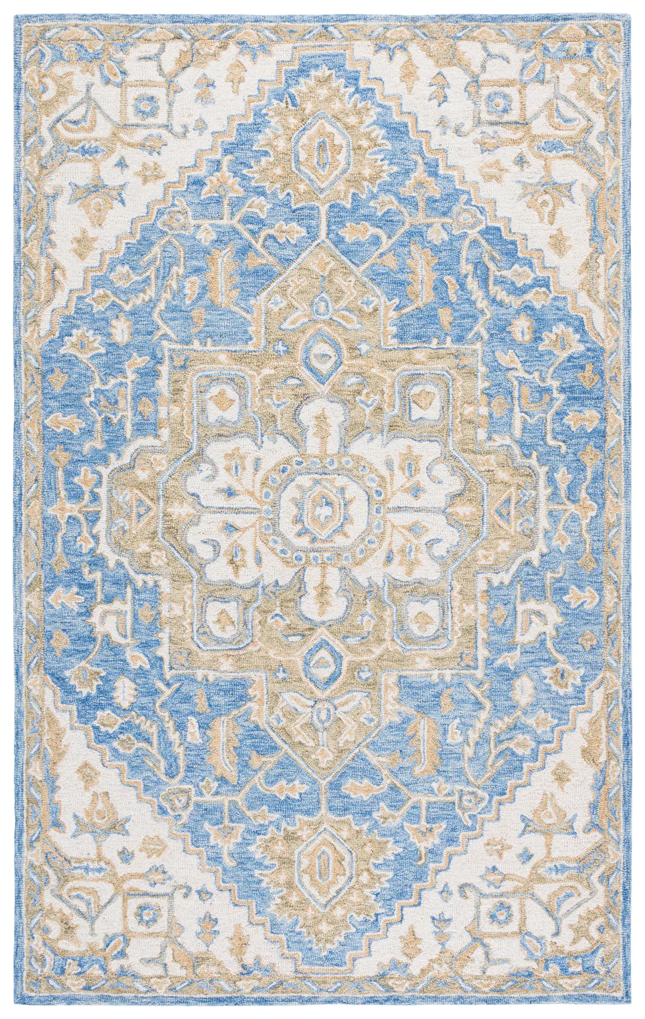 Metro Traditional Medallion Hand-Tufted Wool Rug