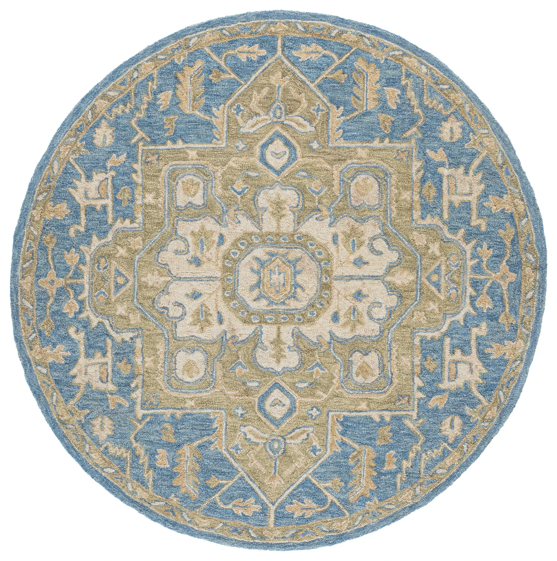 Metro Traditional Medallion Hand-Tufted Wool Rug
