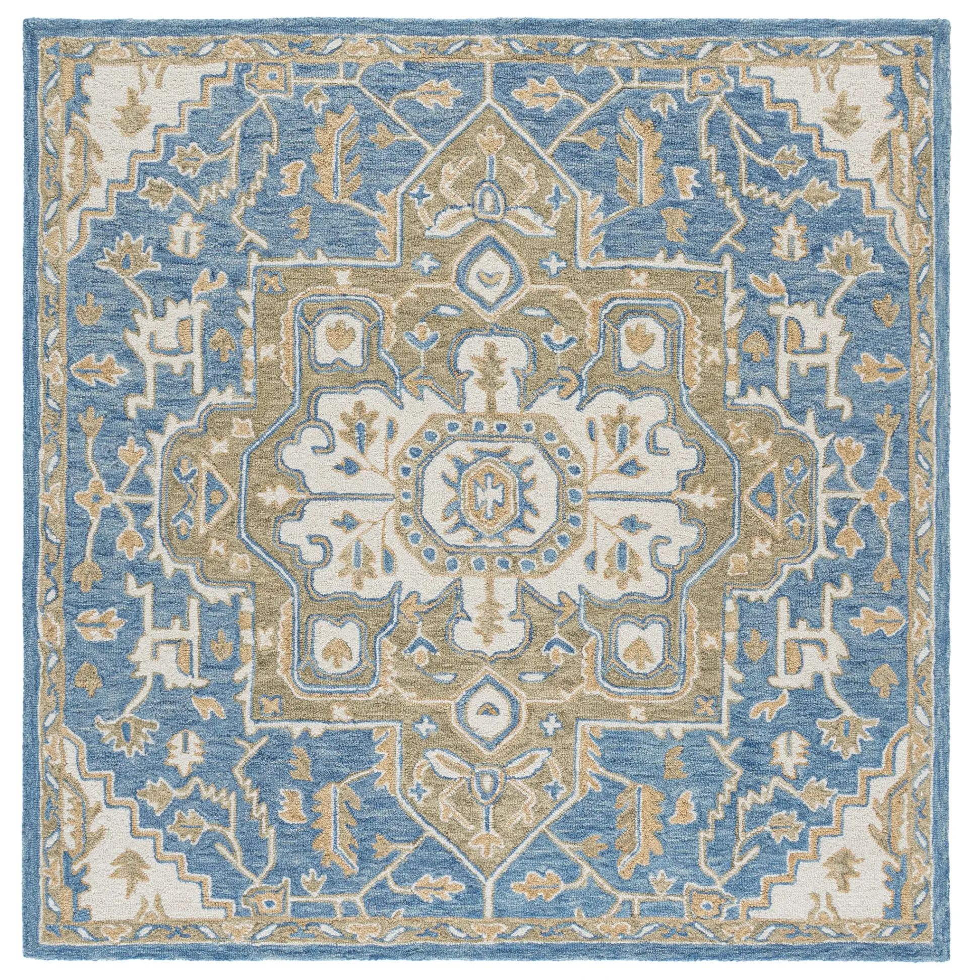 Metro Traditional Medallion Hand-Tufted Wool Rug