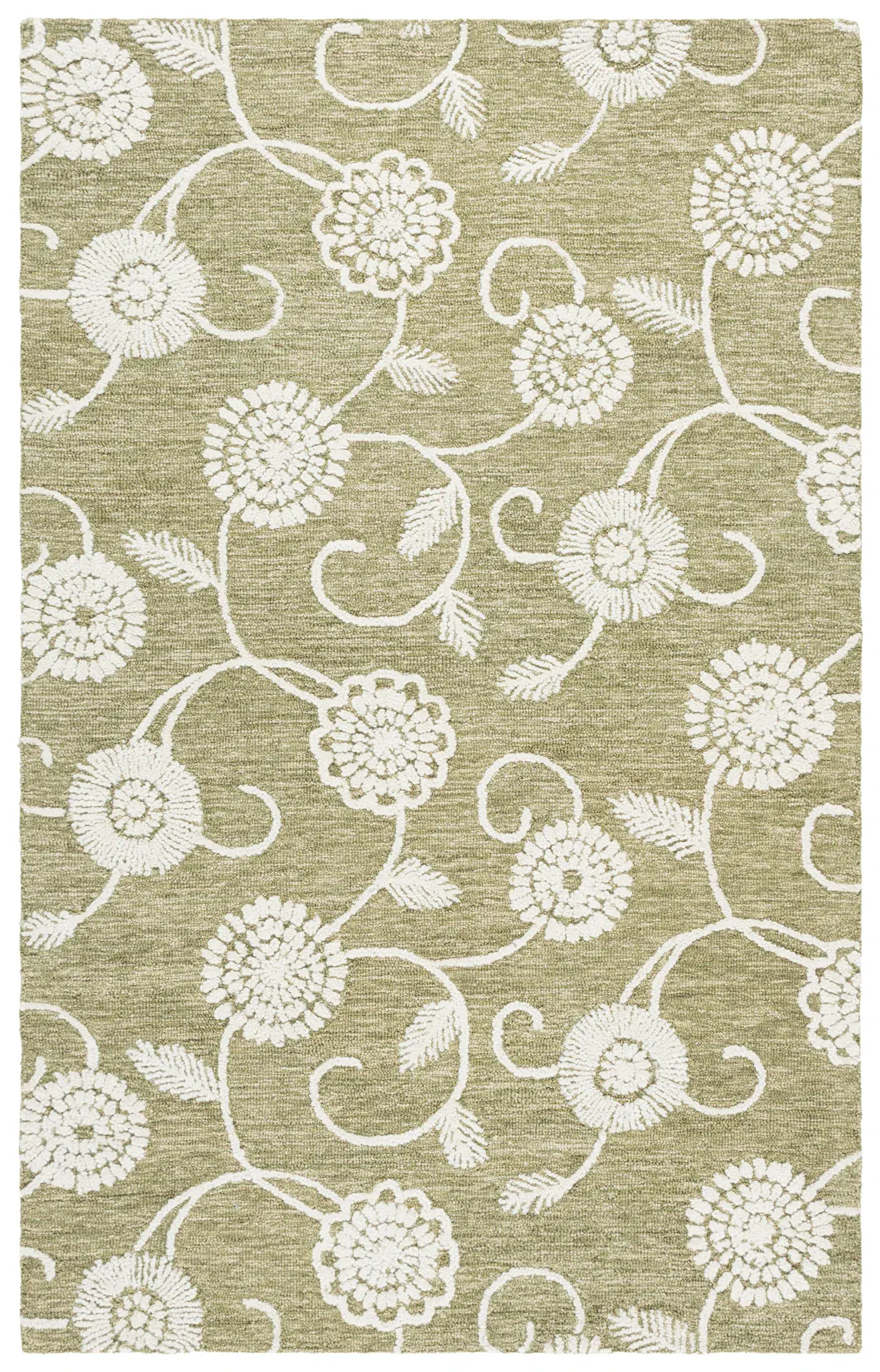 Metro Embroidered Vine Hand-Tufted Wool Rug