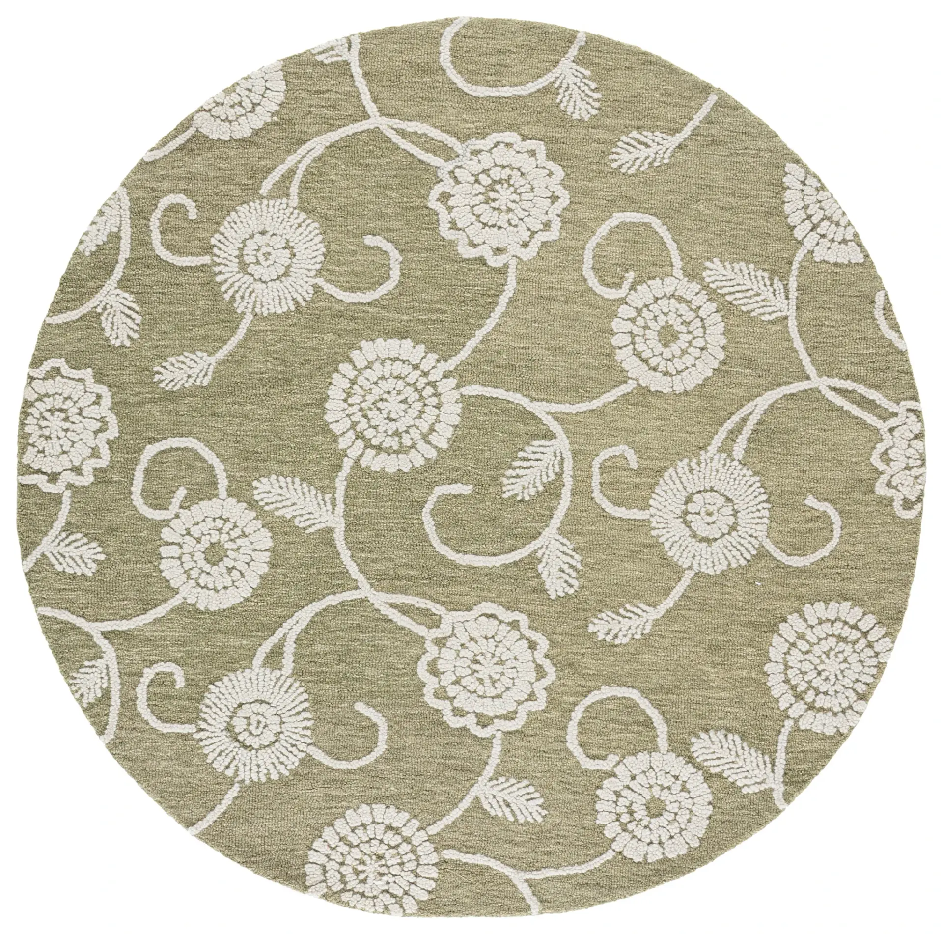 Metro Embroidered Vine Hand-Tufted Wool Rug