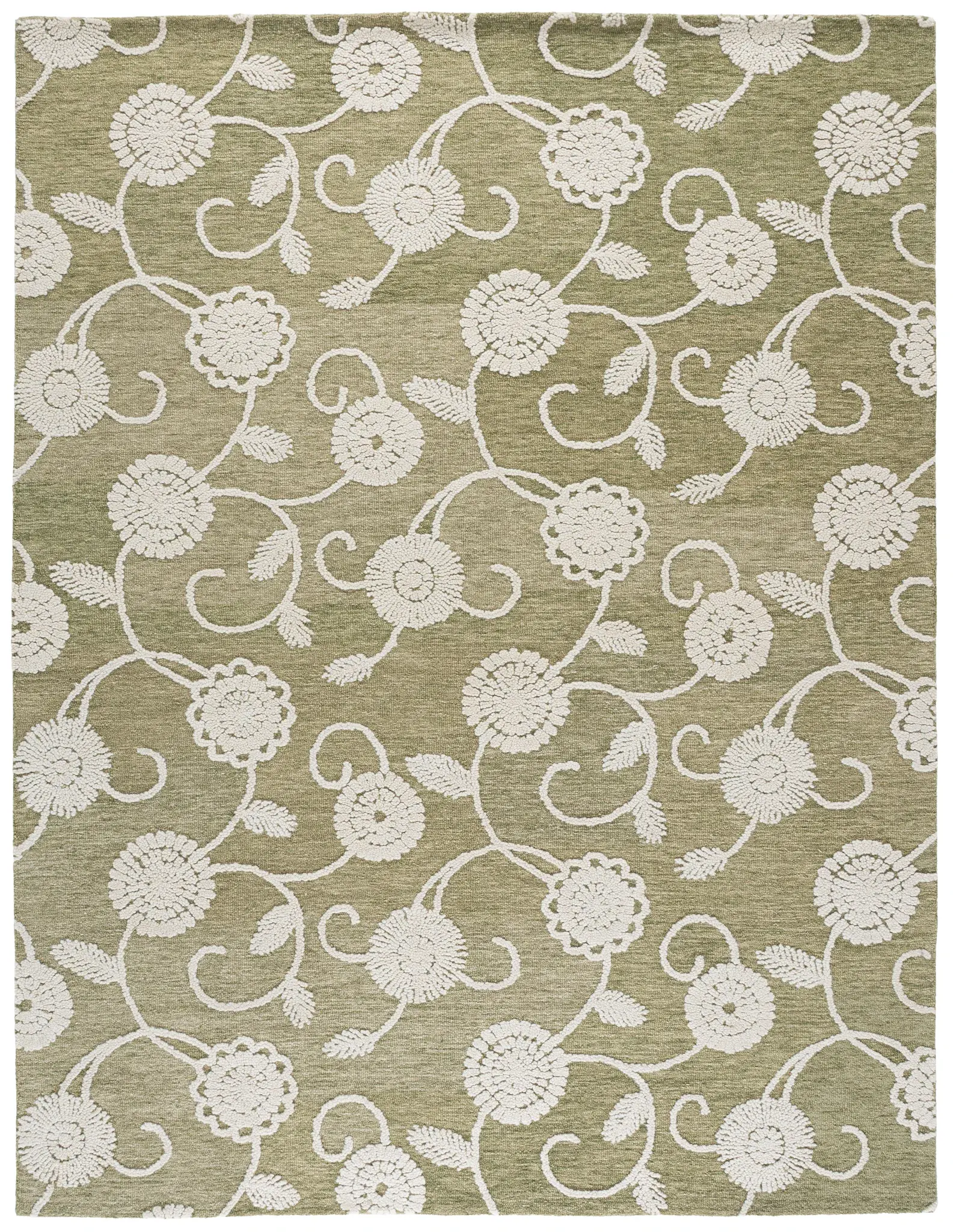 Metro Embroidered Vine Hand-Tufted Wool Rug