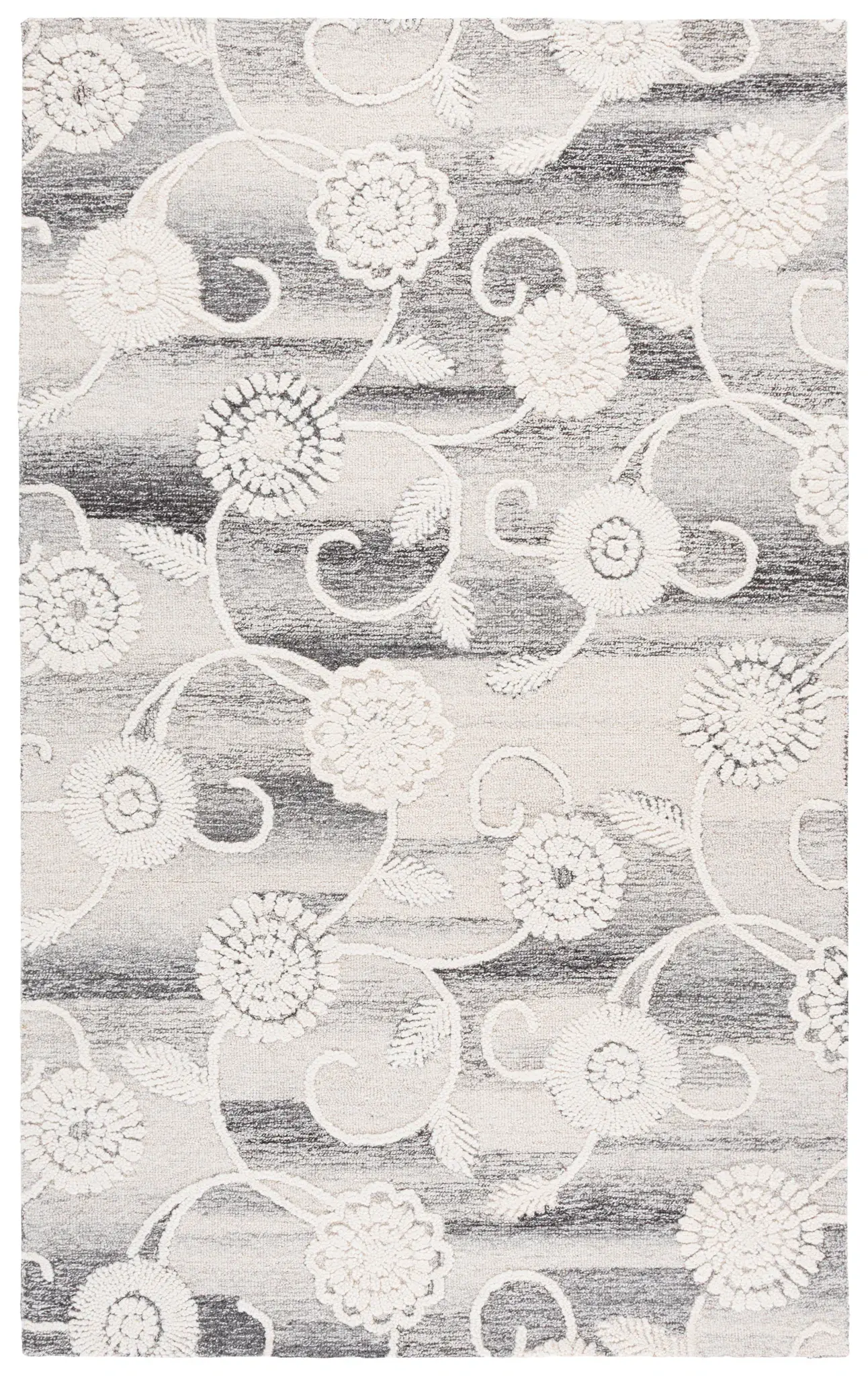 Metro Embroidered Vine Hand-Tufted Wool Rug