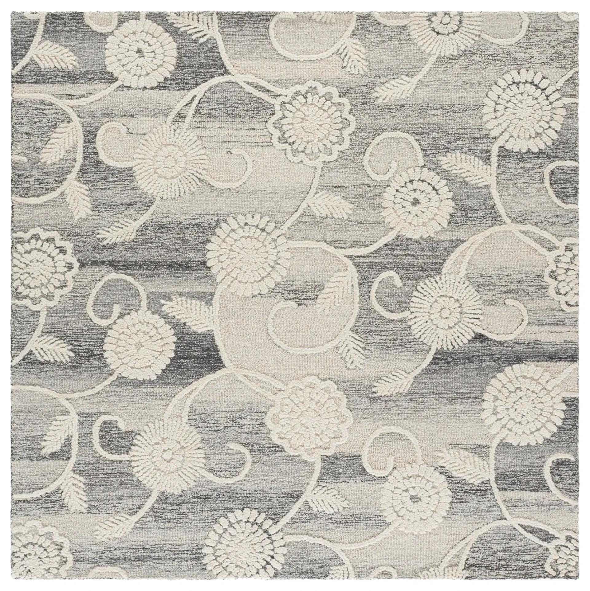 Metro Embroidered Vine Hand-Tufted Wool Rug