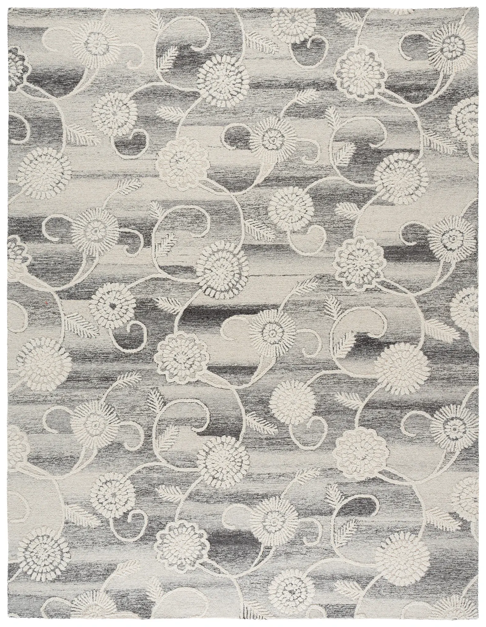 Metro Embroidered Vine Hand-Tufted Wool Rug