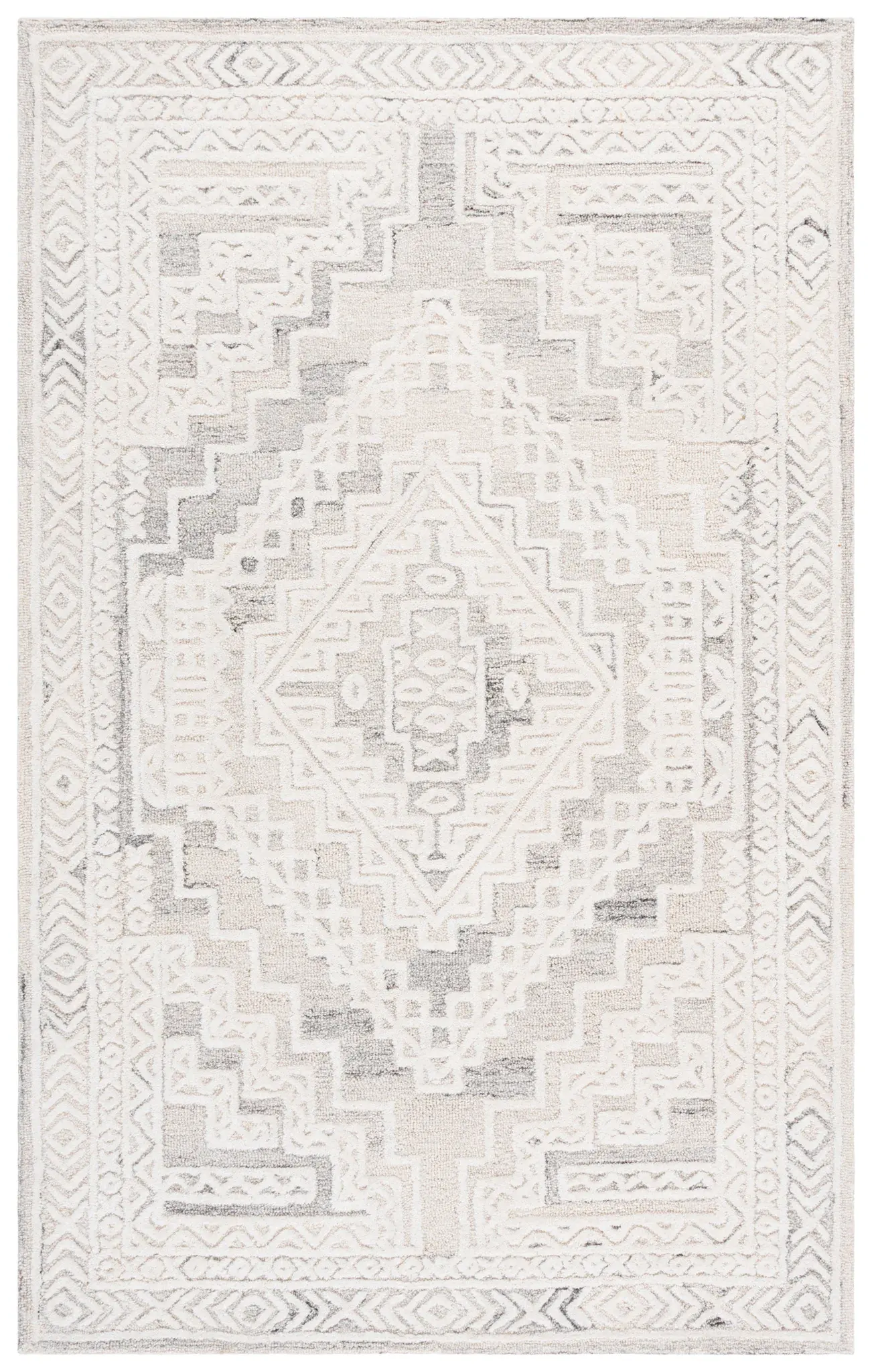 Metro Geometric Diamond Hand-Tufted Wool Rug