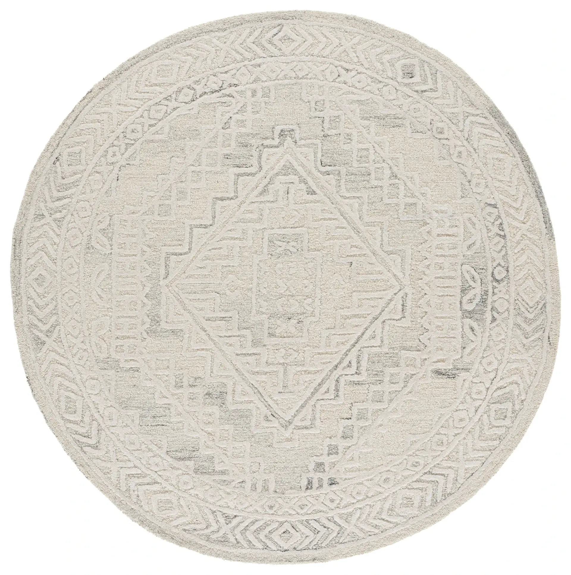 Metro Geometric Diamond Hand-Tufted Wool Rug