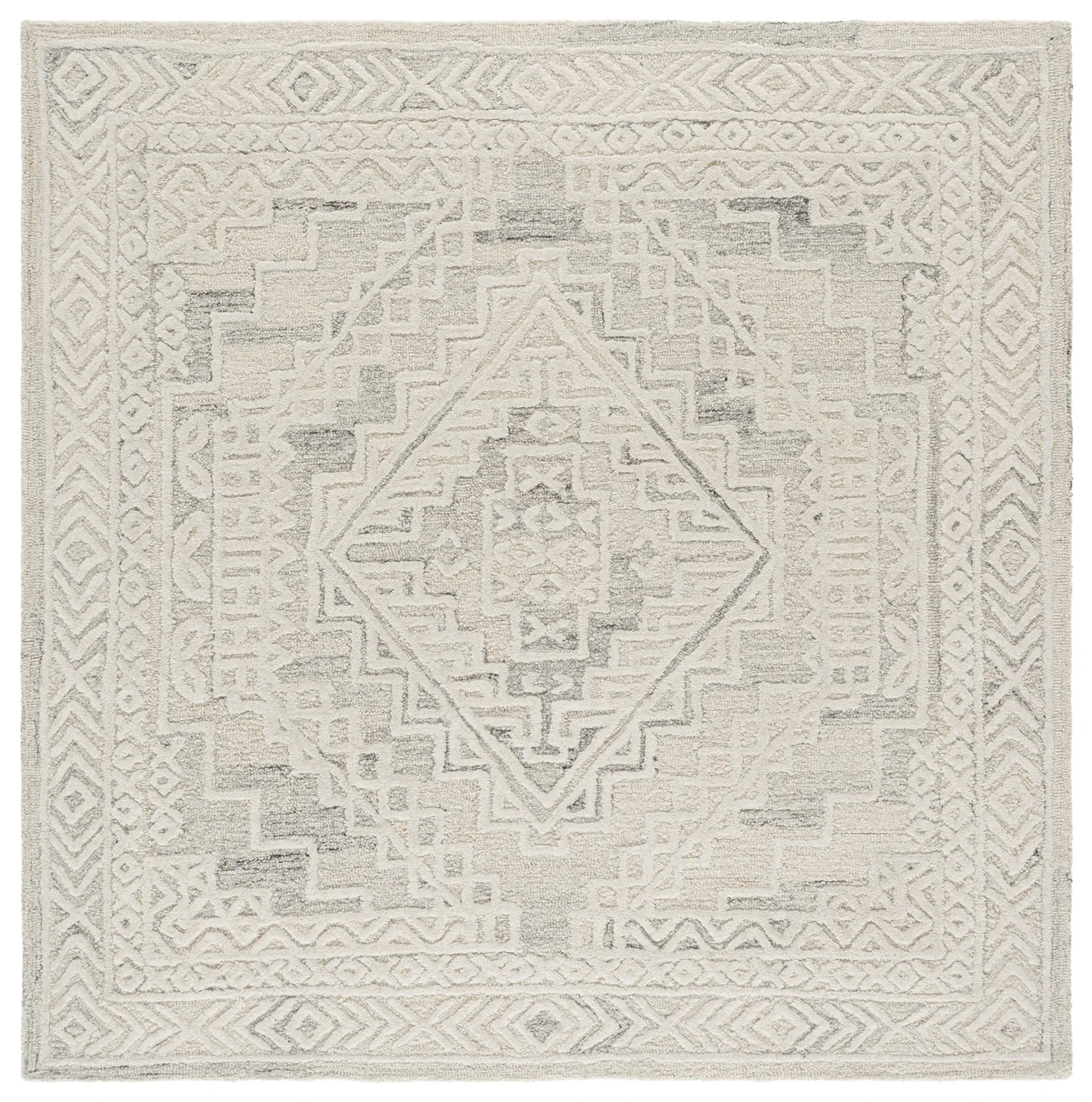 Metro Geometric Diamond Hand-Tufted Wool Rug