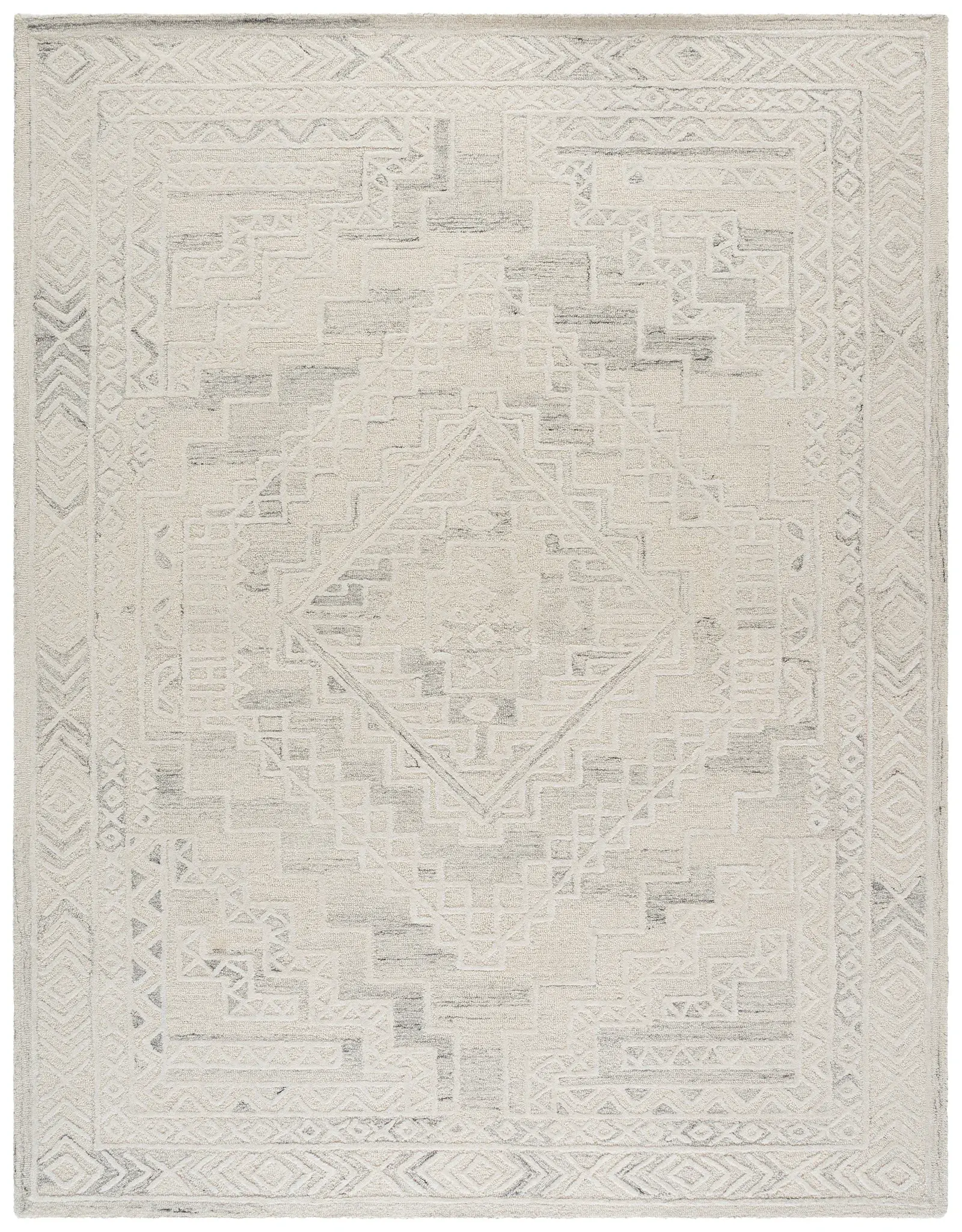 Metro Geometric Diamond Hand-Tufted Wool Rug