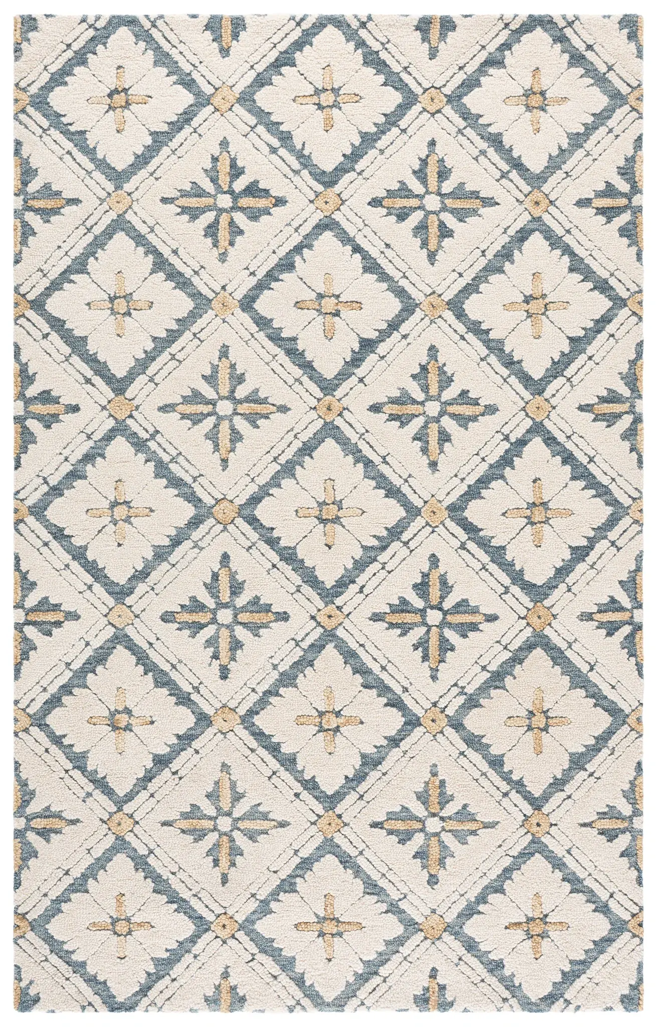 Metro Floral Lattice Hand-Tufted Wool Rug