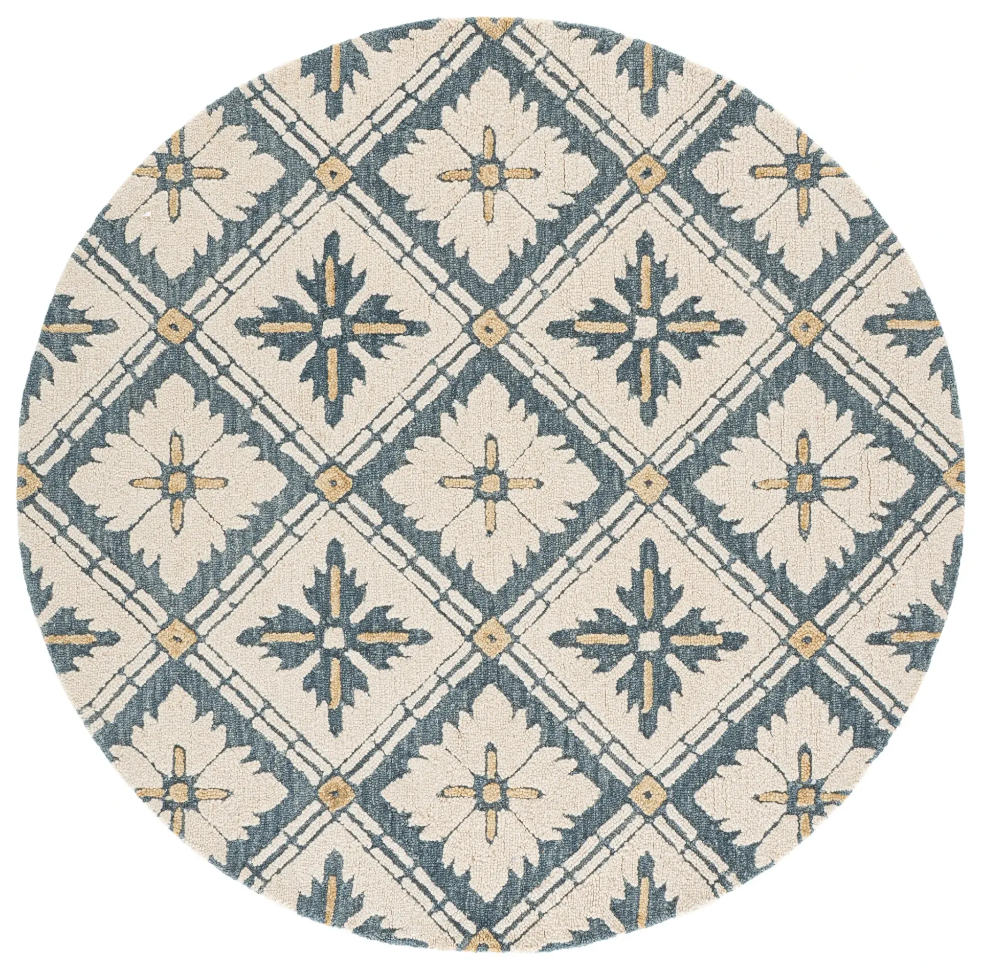 Metro Floral Lattice Hand-Tufted Wool Rug