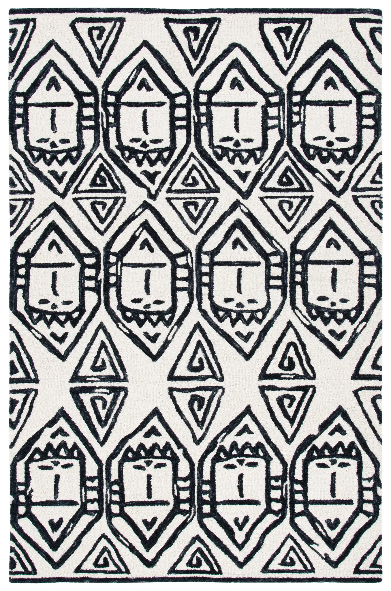 Metro Tribal Mask Hand-Tufted Wool Rug
