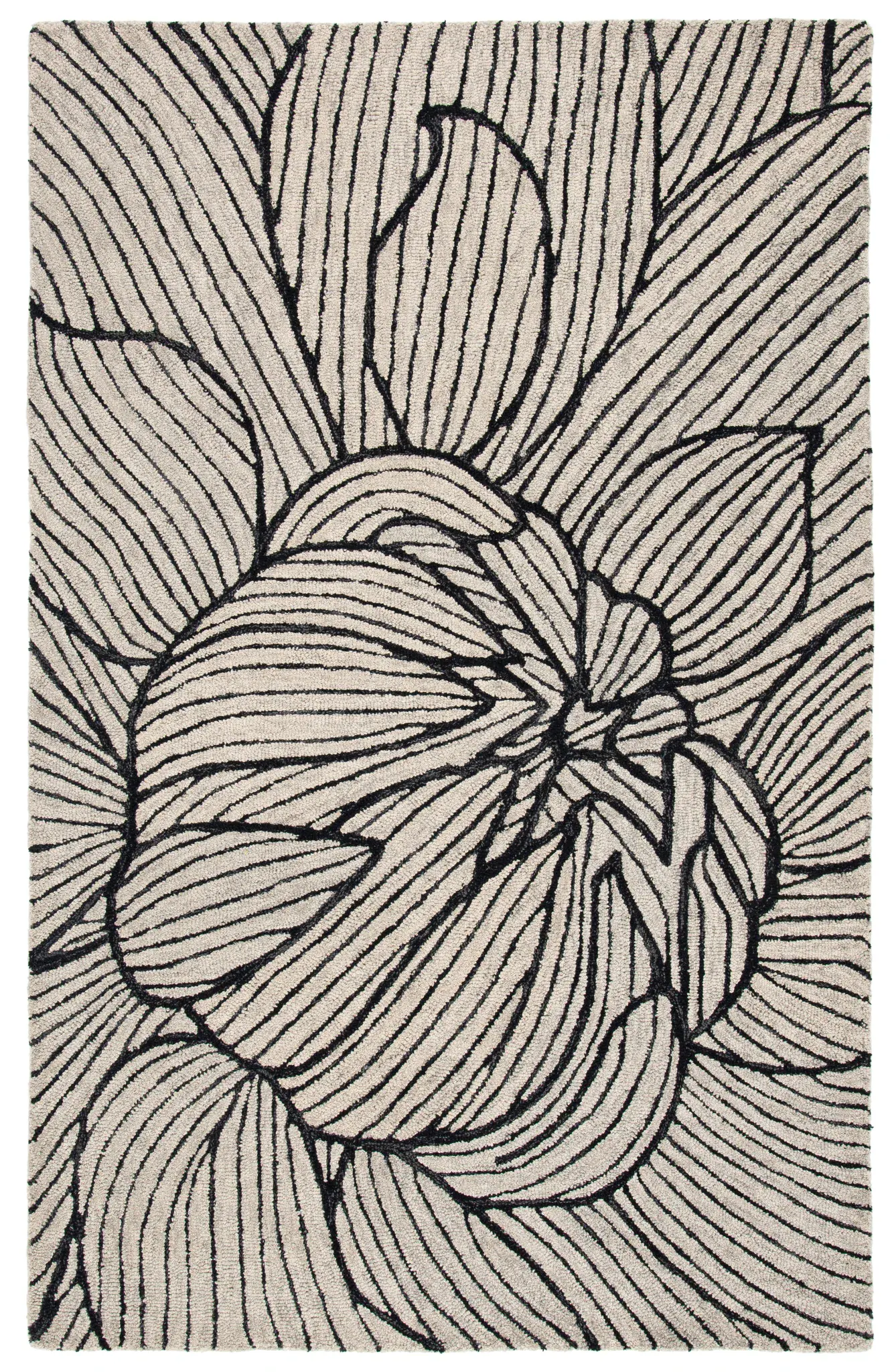 Metro Blooming Flower Hand-Tufted Wool Rug