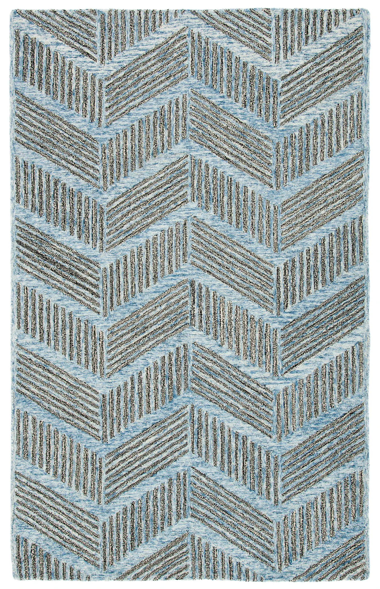 Metro Modern Chevron Hand-Tufted Wool Rug