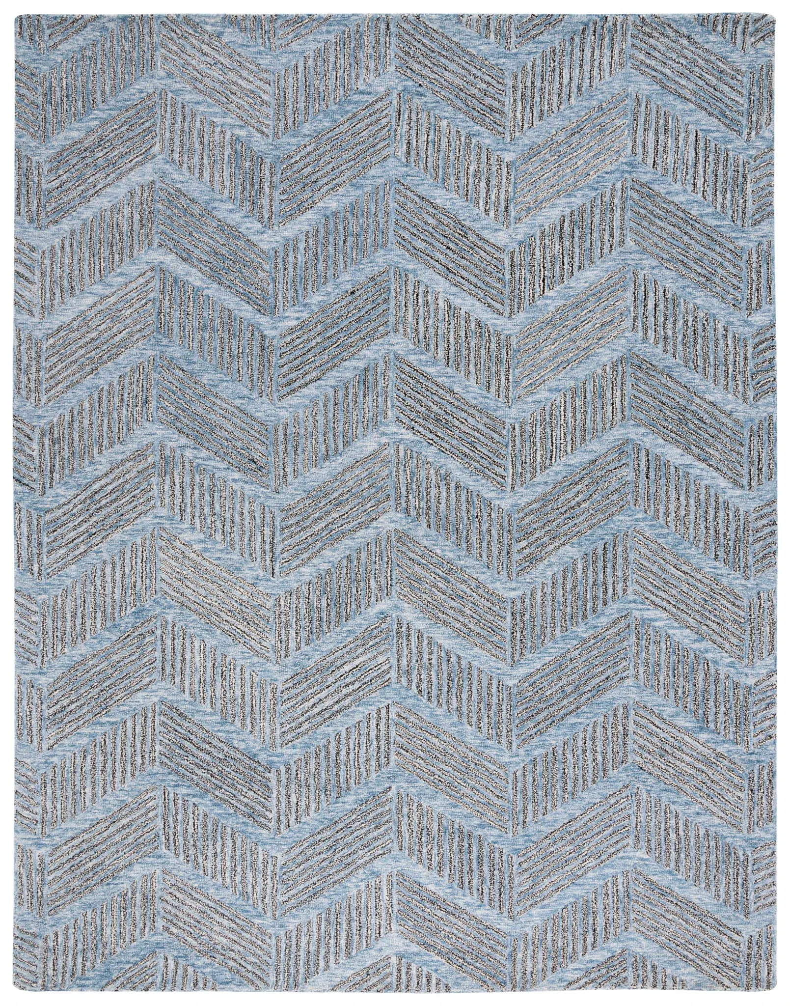 Metro Modern Chevron Hand-Tufted Wool Rug