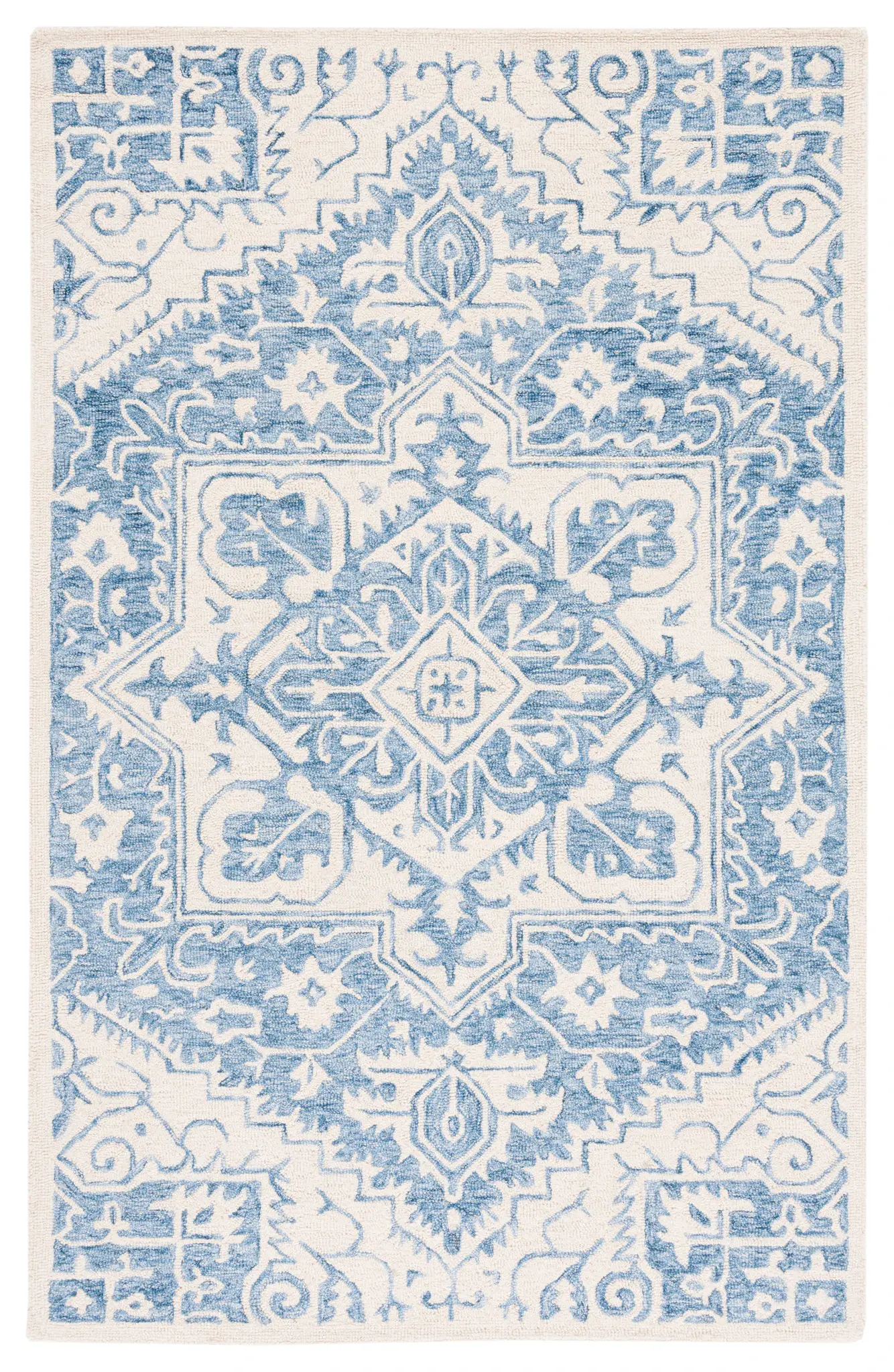 Metro Geometric Medallion Hand-Tufted Wool Rug
