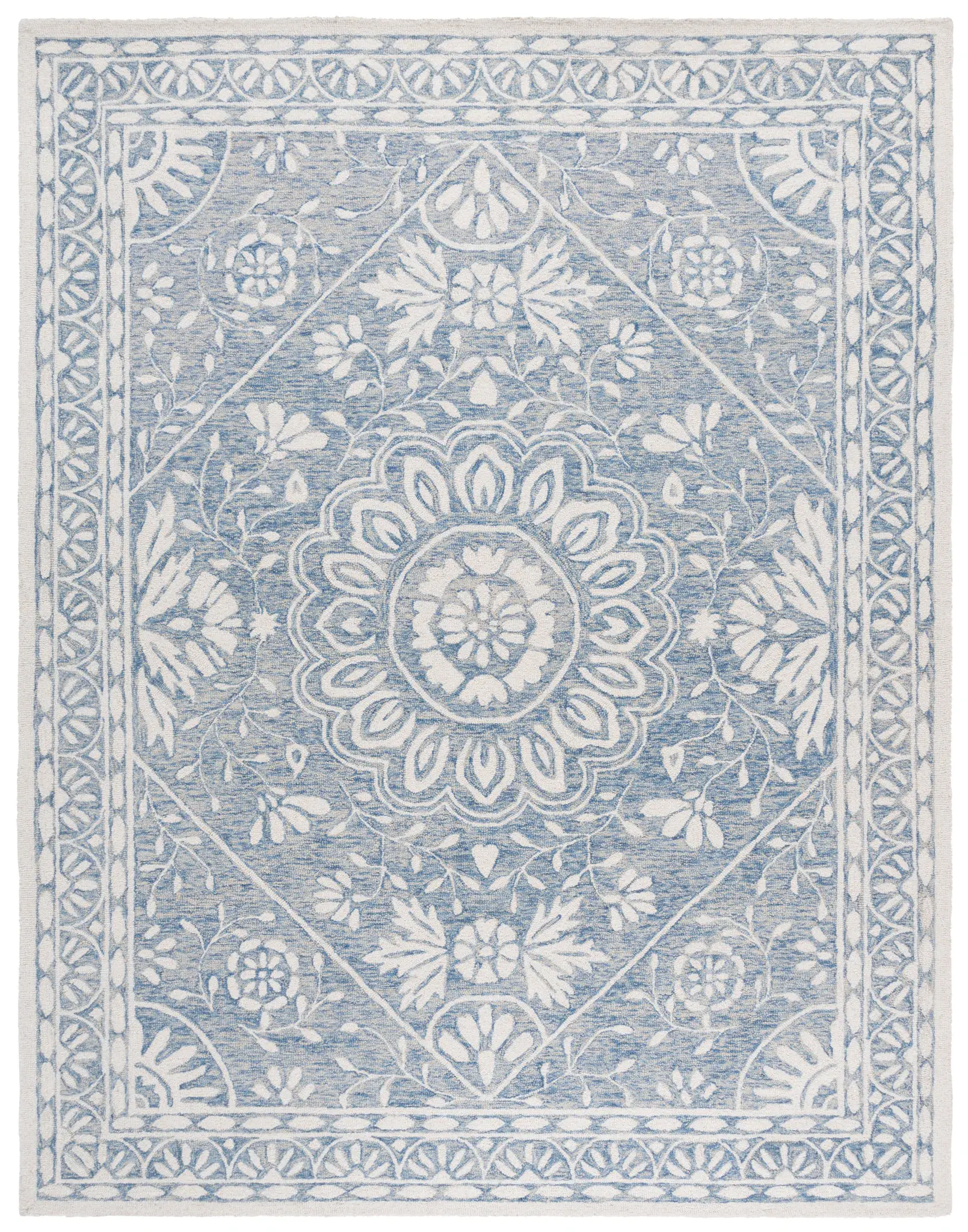 Metro Rosette Medallion Hand-Tufted Wool Rug