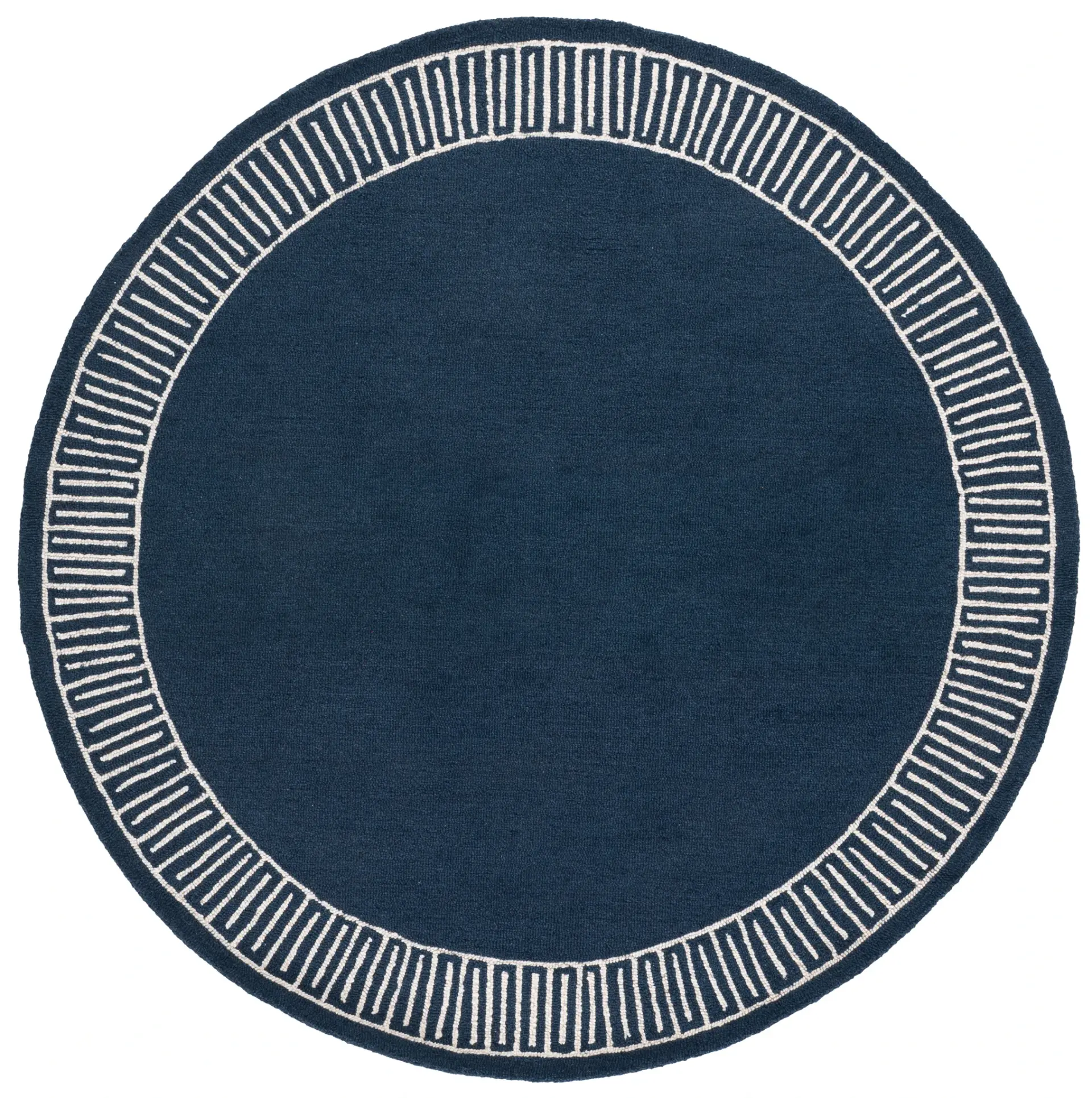 Metro Border Hand-Tufted Wool Rug