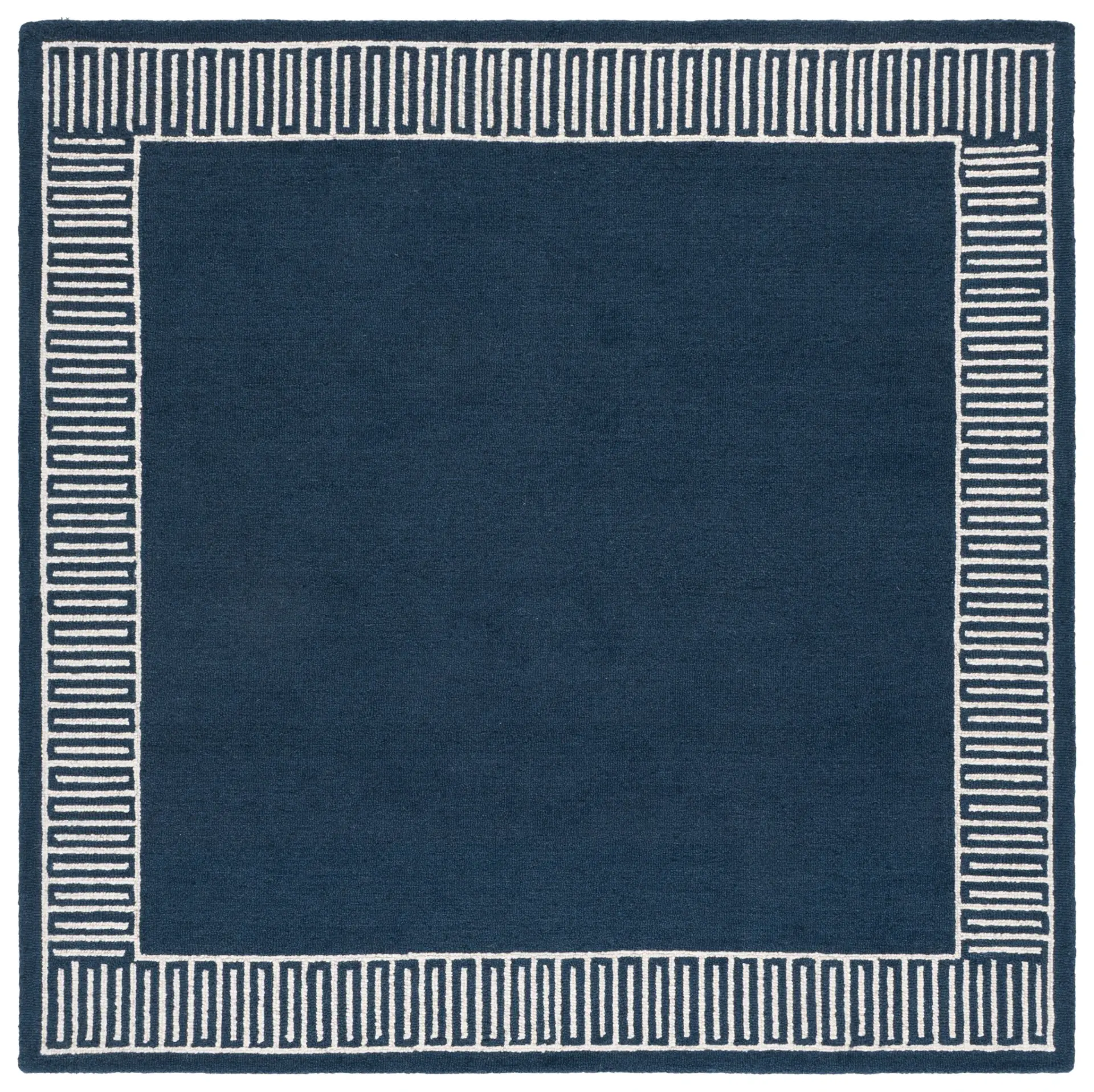 Metro Border Hand-Tufted Wool Rug