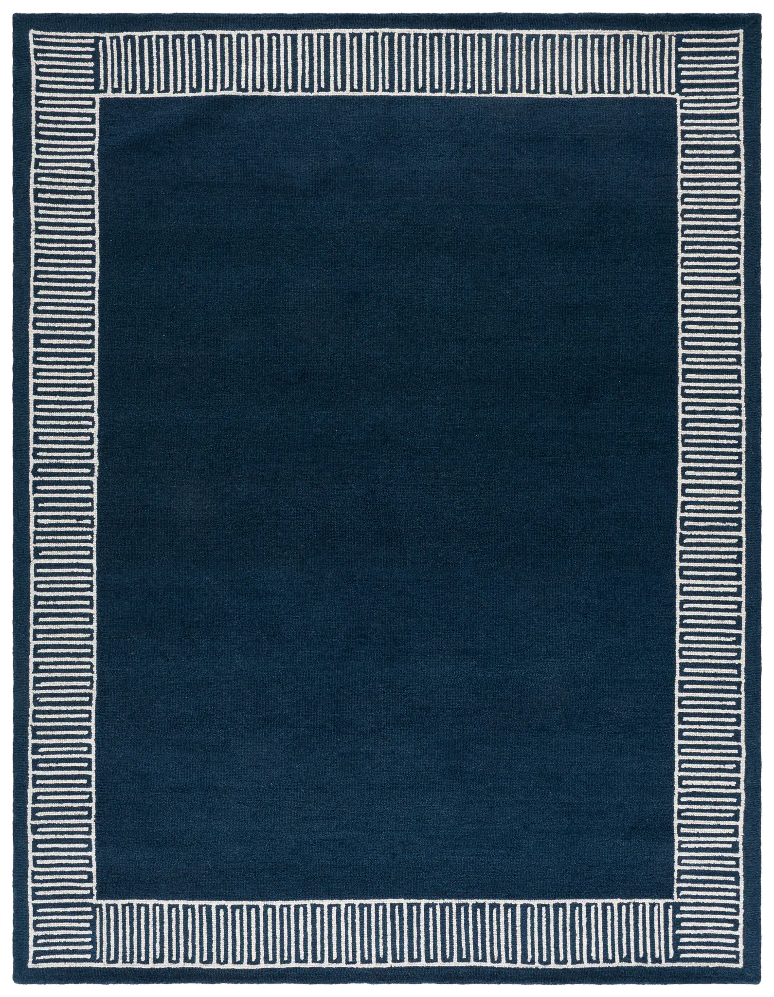 Metro Border Hand-Tufted Wool Rug