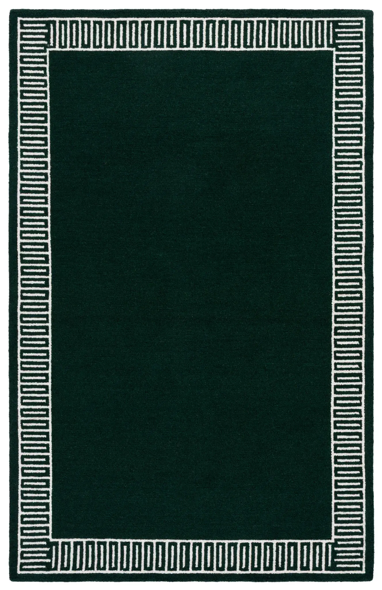 Metro Border Hand-Tufted Wool Rug