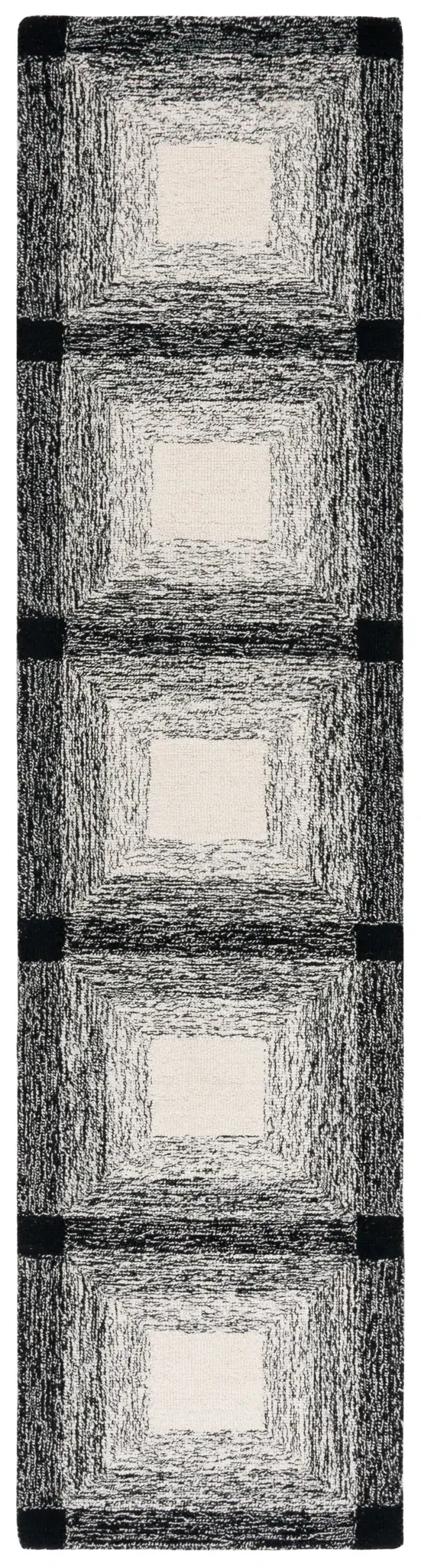 Metro Square Grid Hand-Tufted Wool Rug