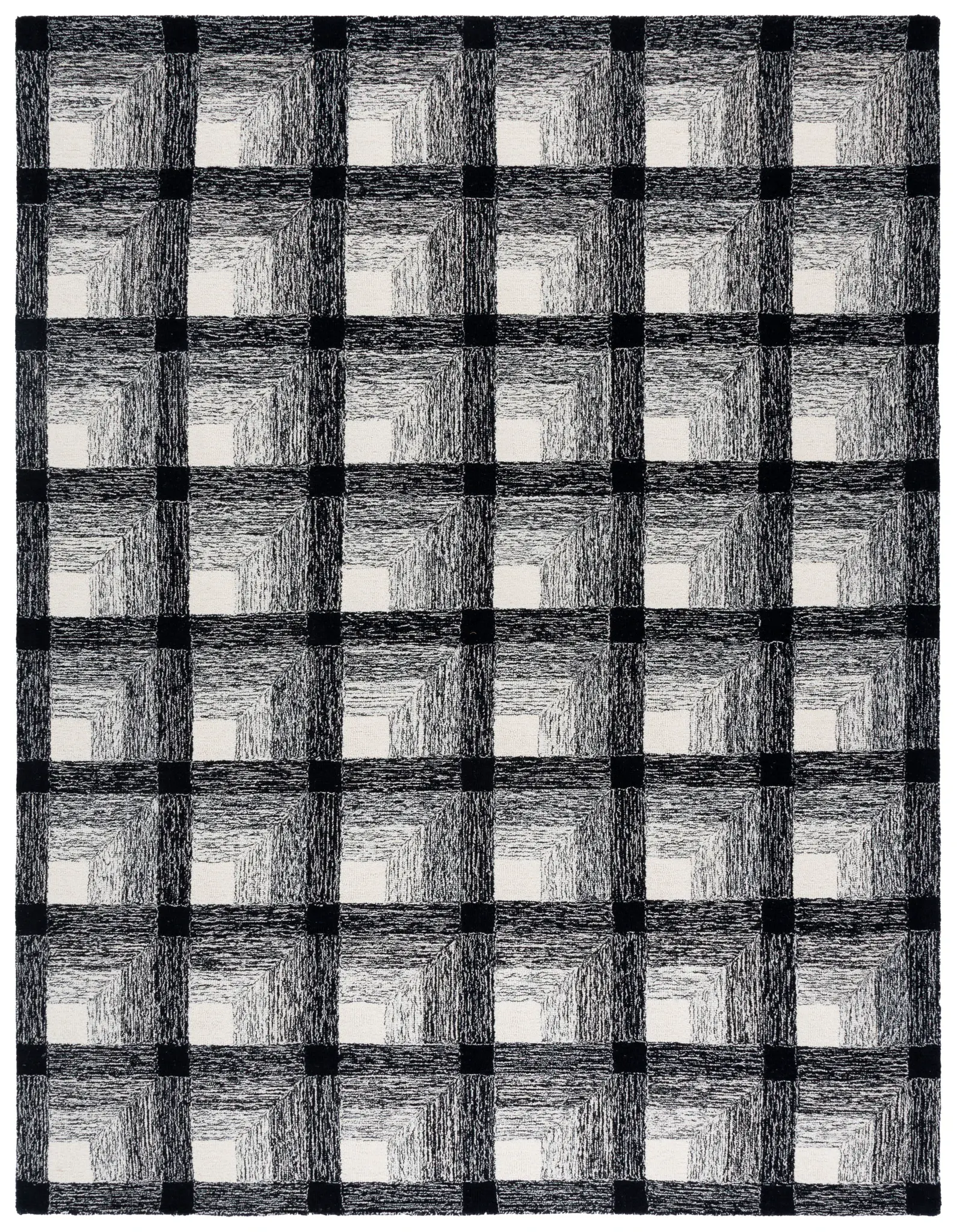 Metro Optical Grid Hand-Tufted Wool Rug