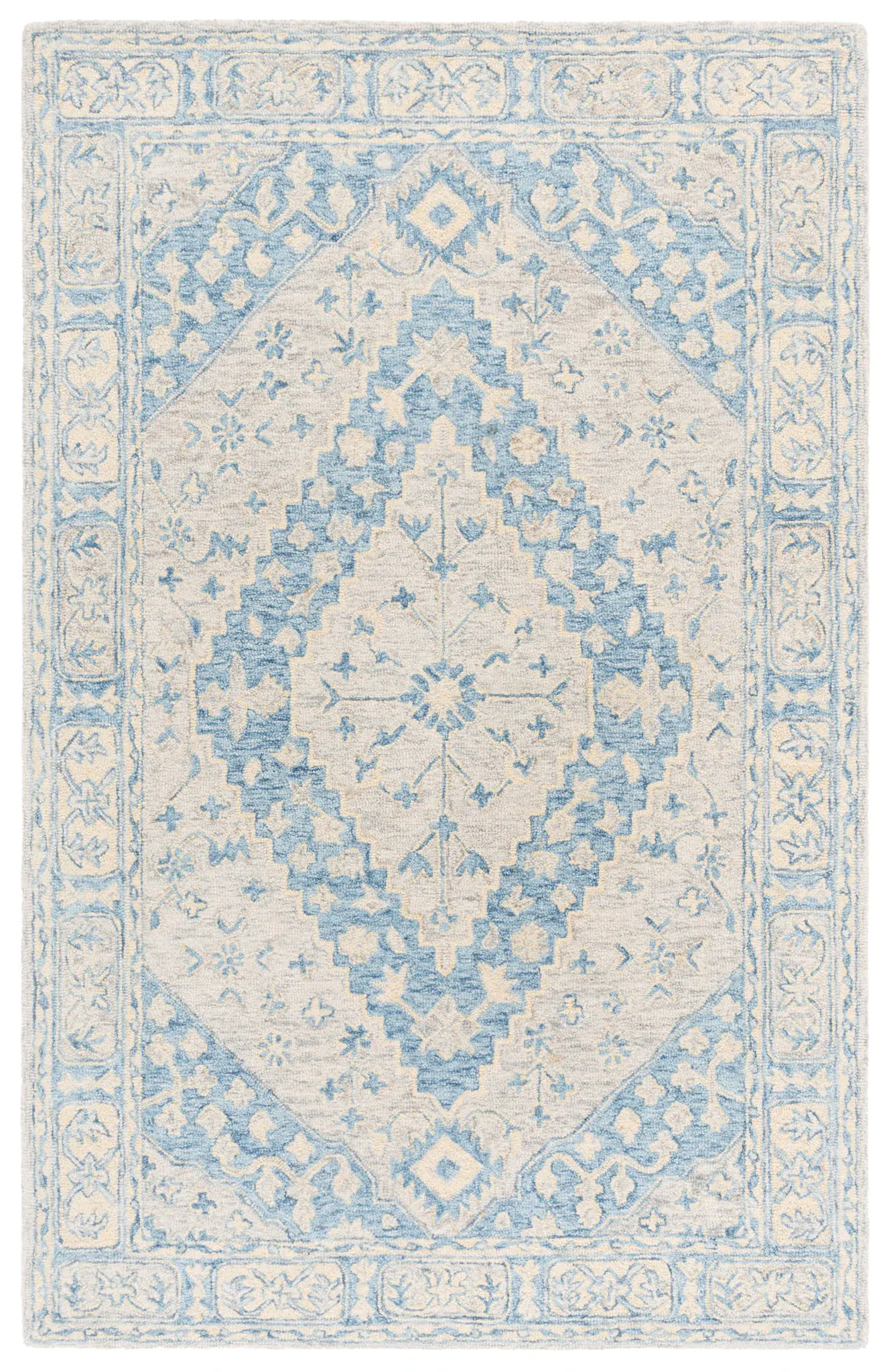 Metro Tribal Concentric Diamond Medallion Hand-Tufted Wool Rug